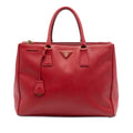 Prada Large Saffiano Lux Galleria Double Zip Satchel