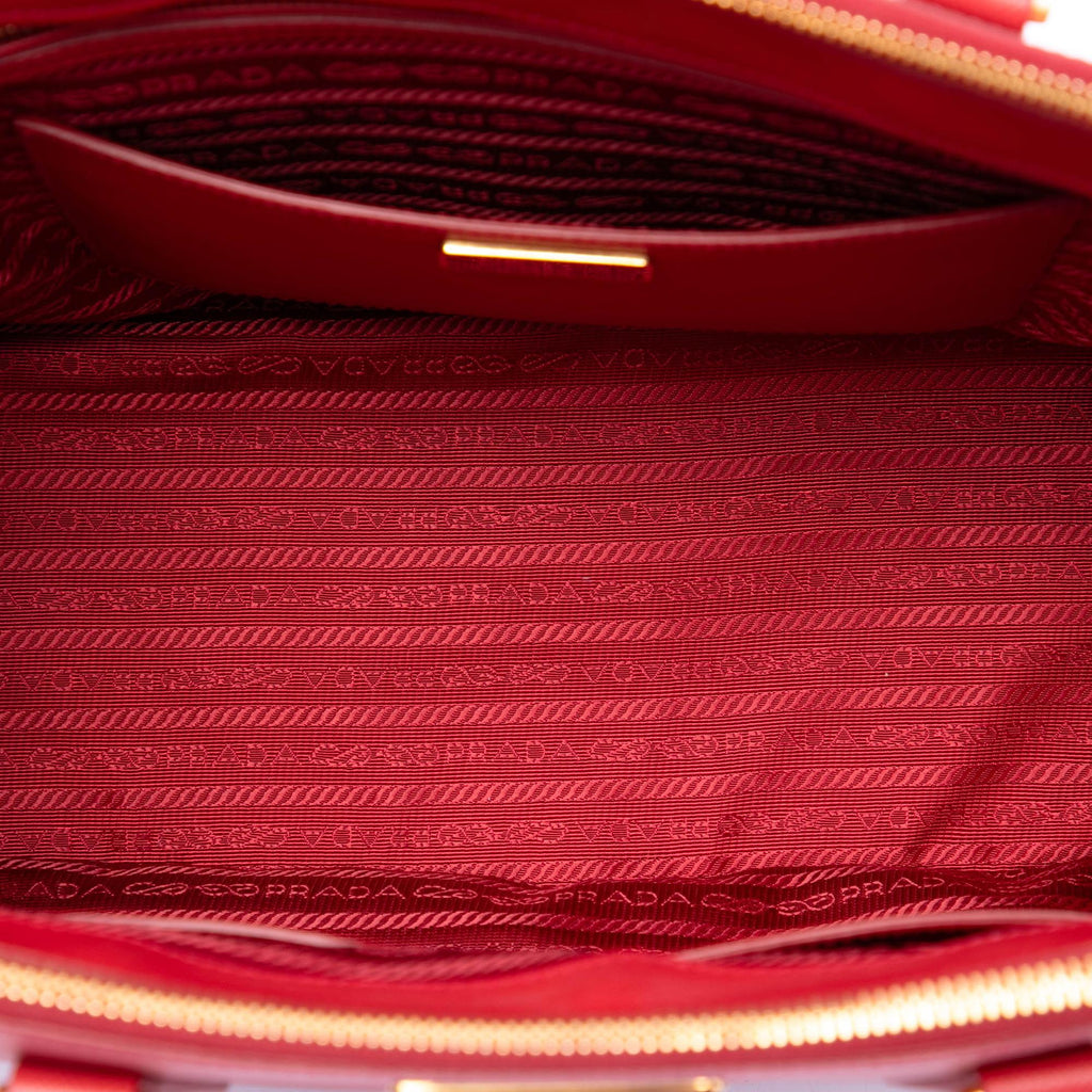 Prada Large Saffiano Lux Galleria Double Zip Tote