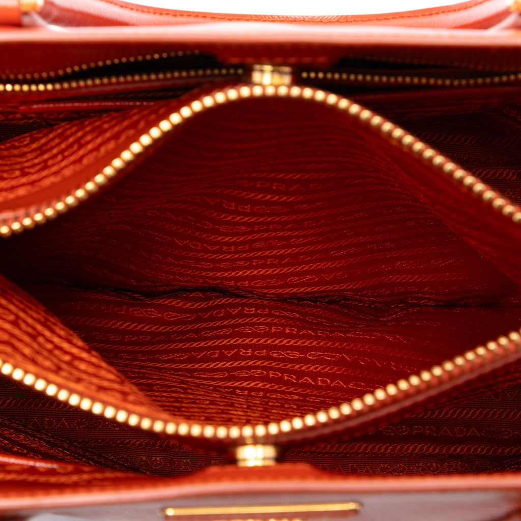 Prada Large Saffiano Vernice Galleria Satchel