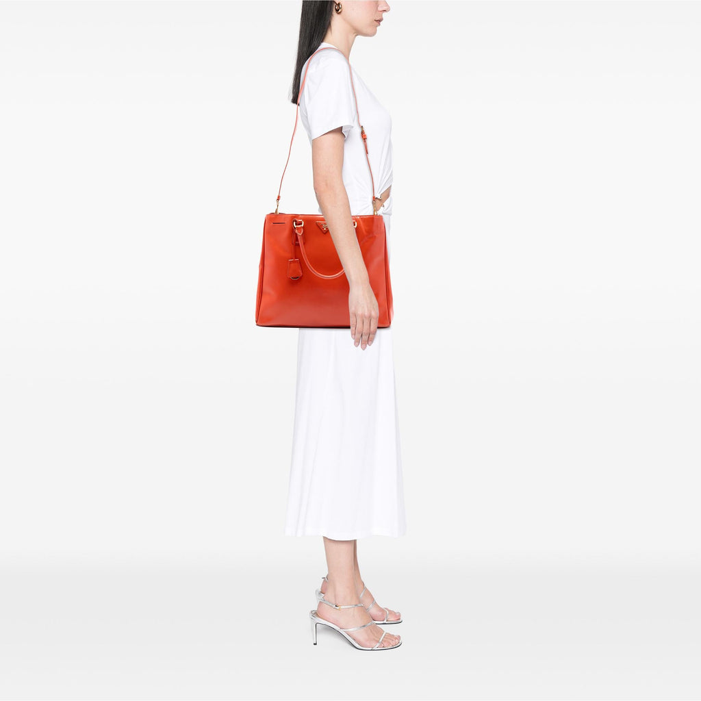 Prada Large Saffiano Vernice Galleria Satchel