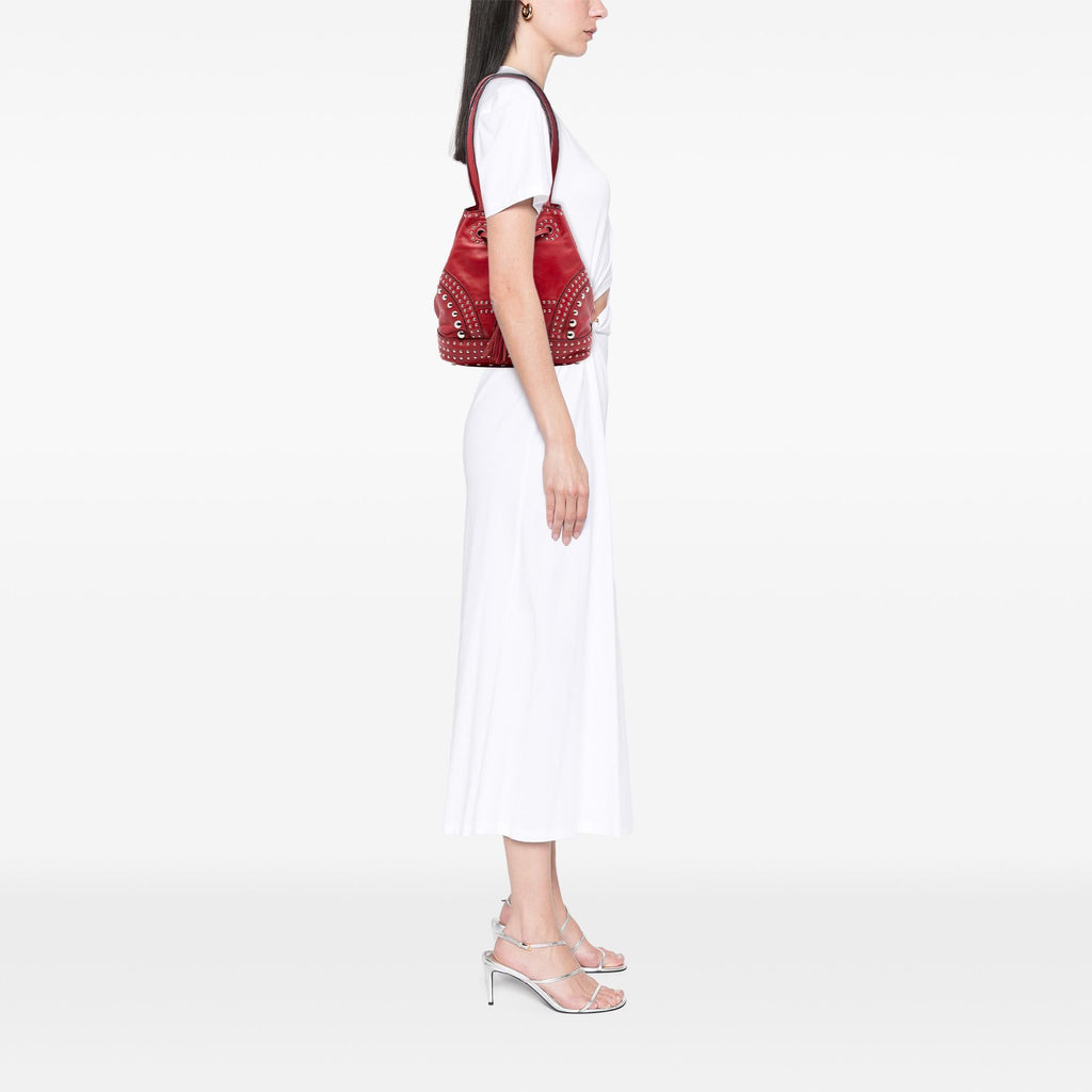 Prada Large Studded Leather Bucket Bag