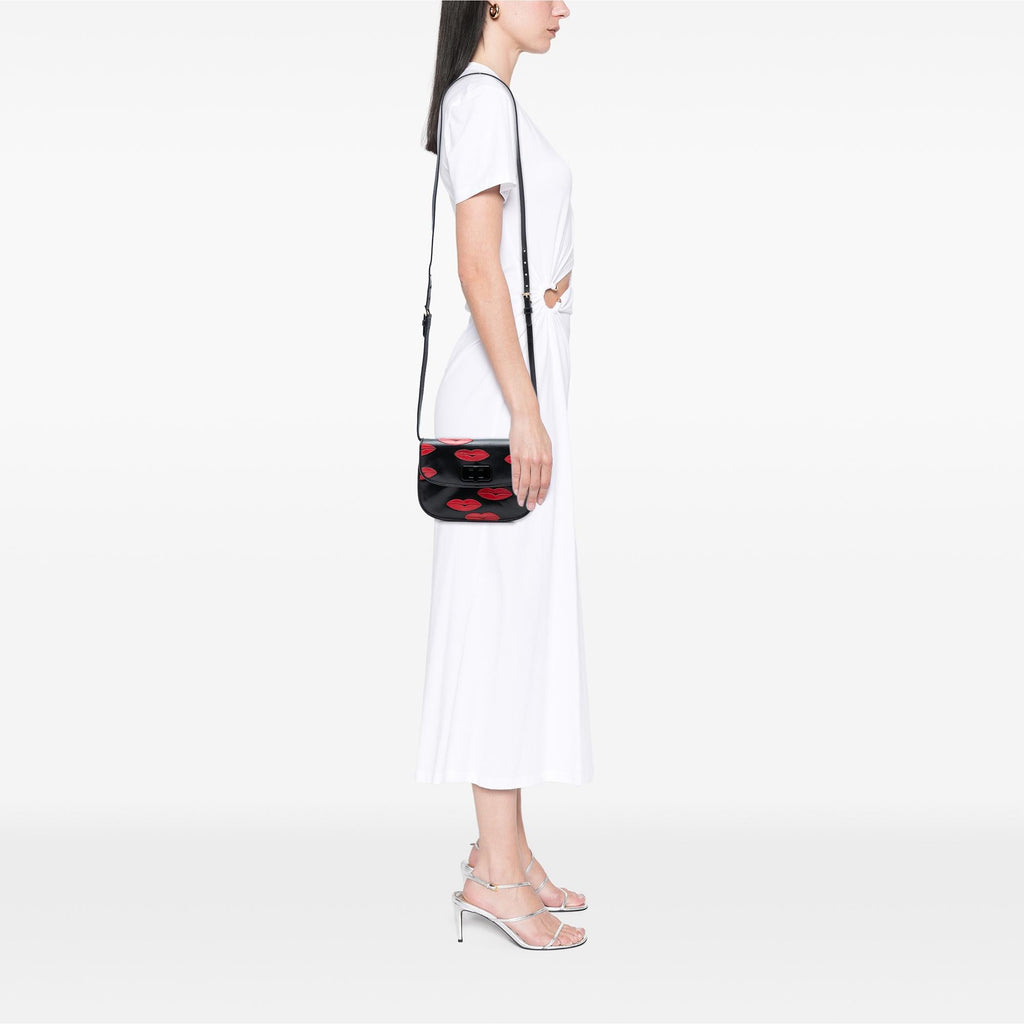 Prada Leather Lips Applique Crossbody