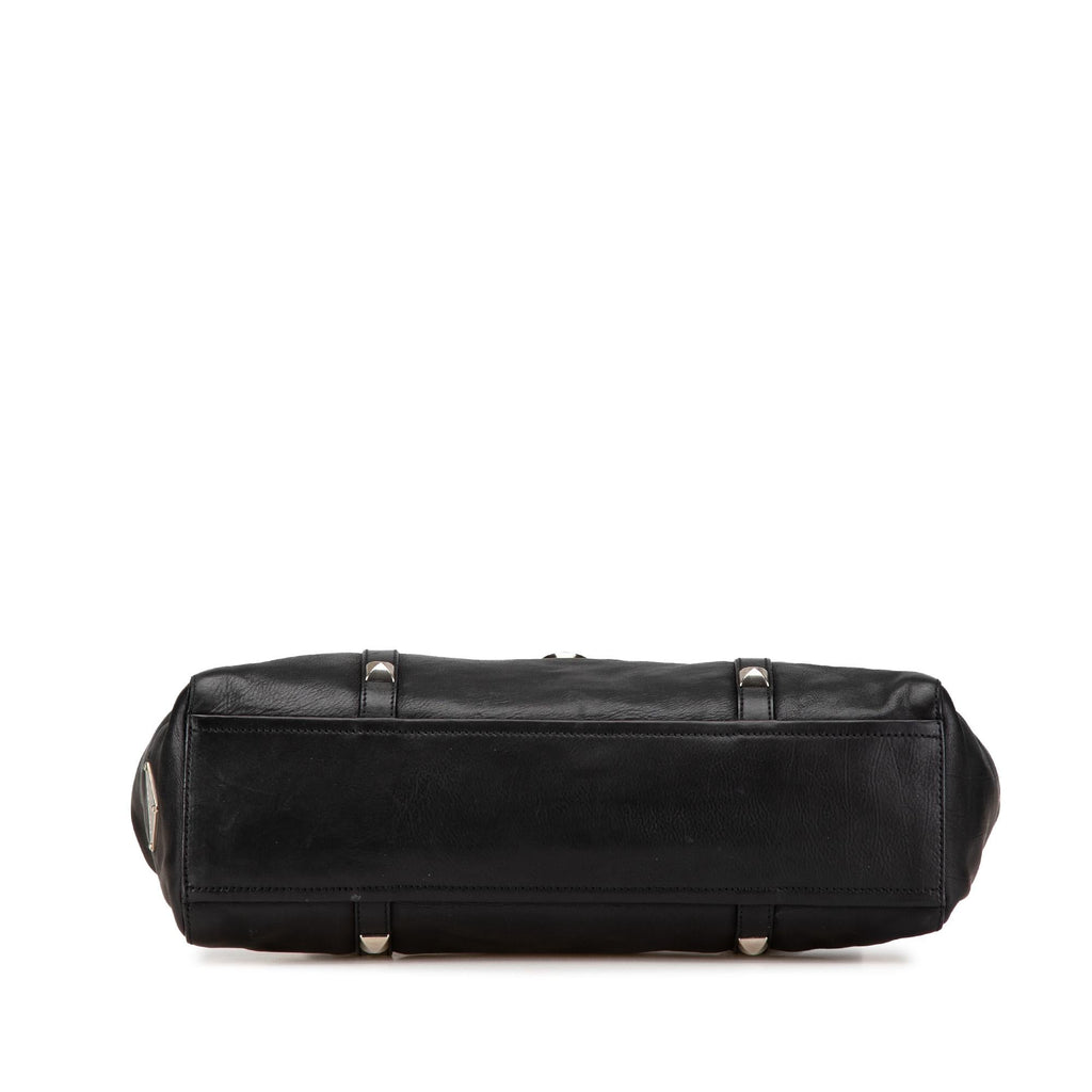 Prada Leather Studded Easy Shoulder Bag