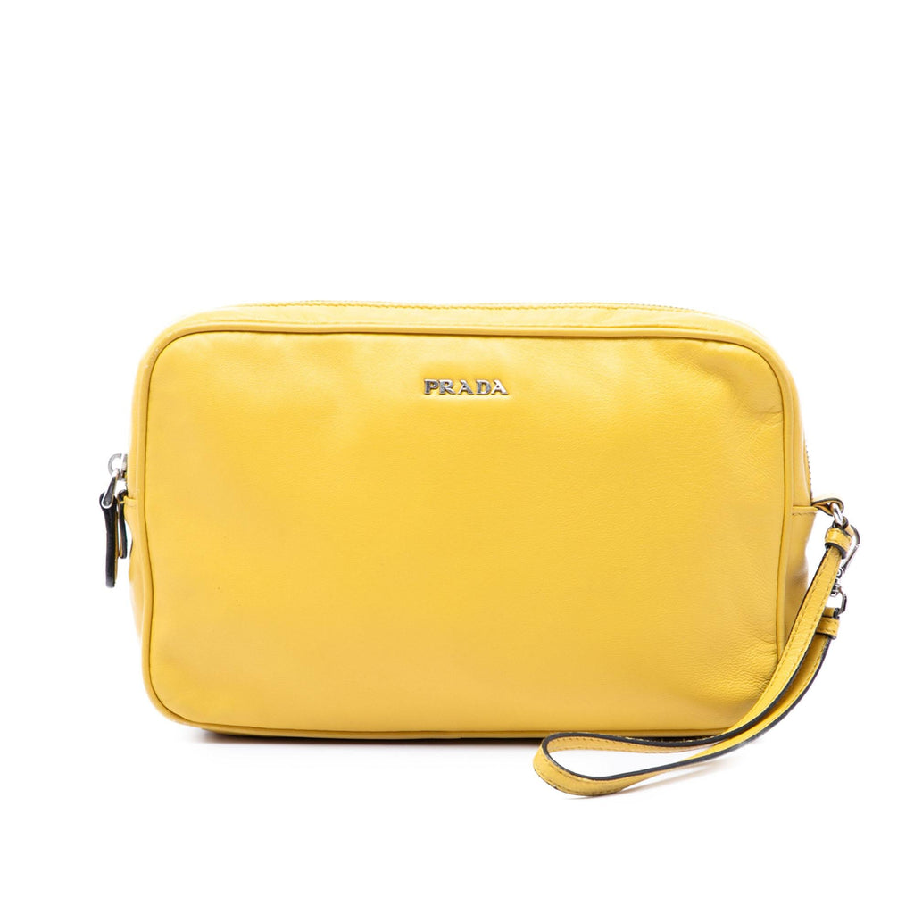 Prada Leather Wristlet Clutch