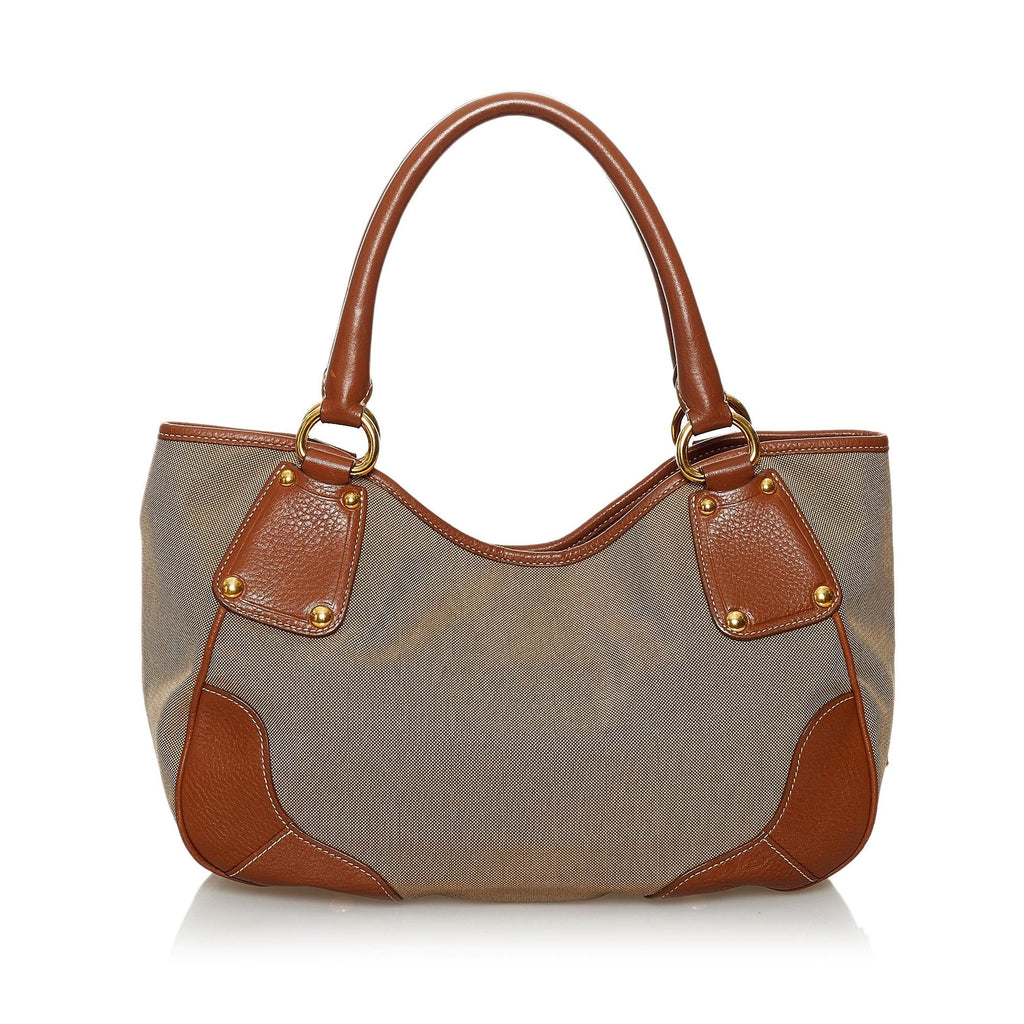 Prada Logo Canvas Shoulder Bag (SHG-30519)