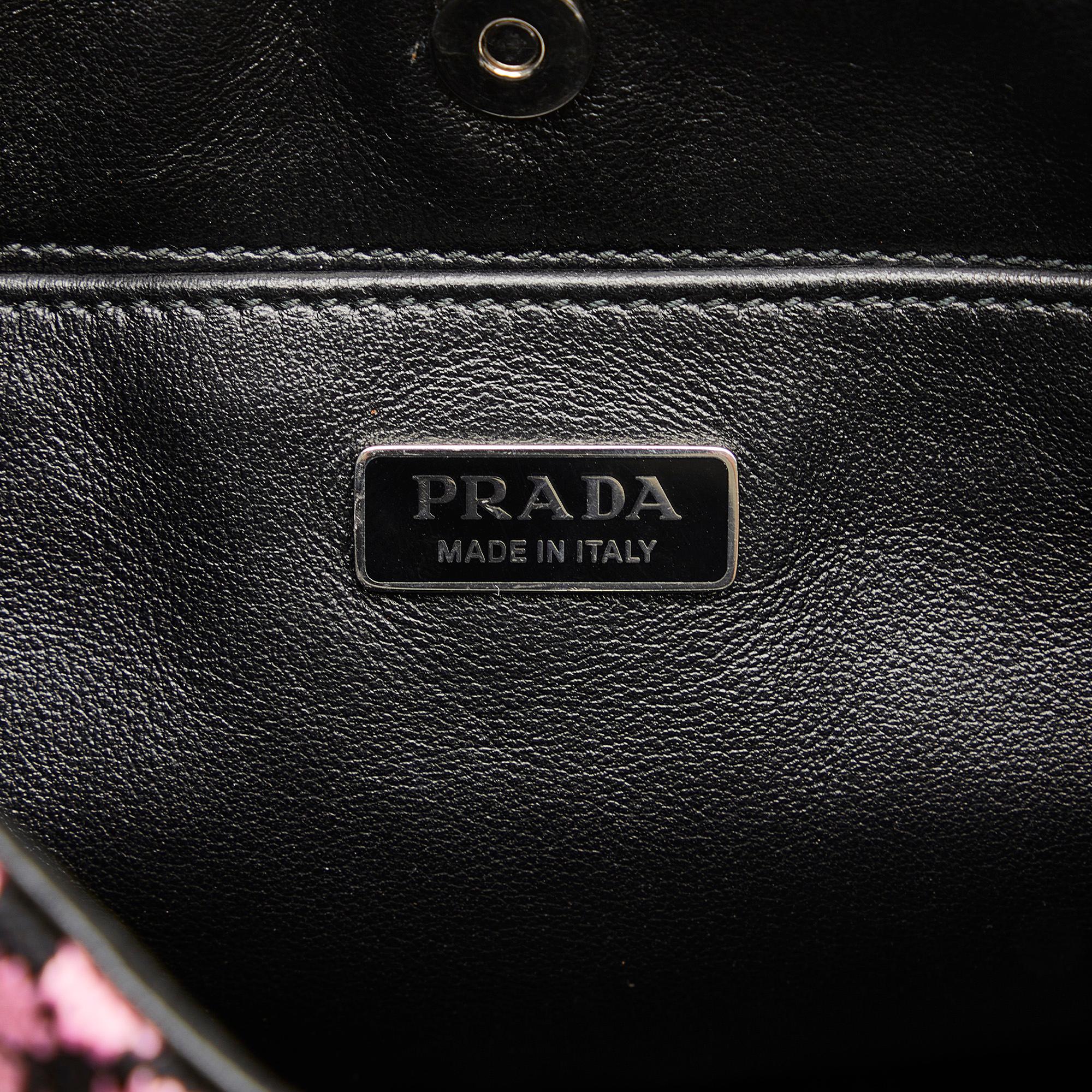 Prada Maglia Jacquard Knit Cleo Bag