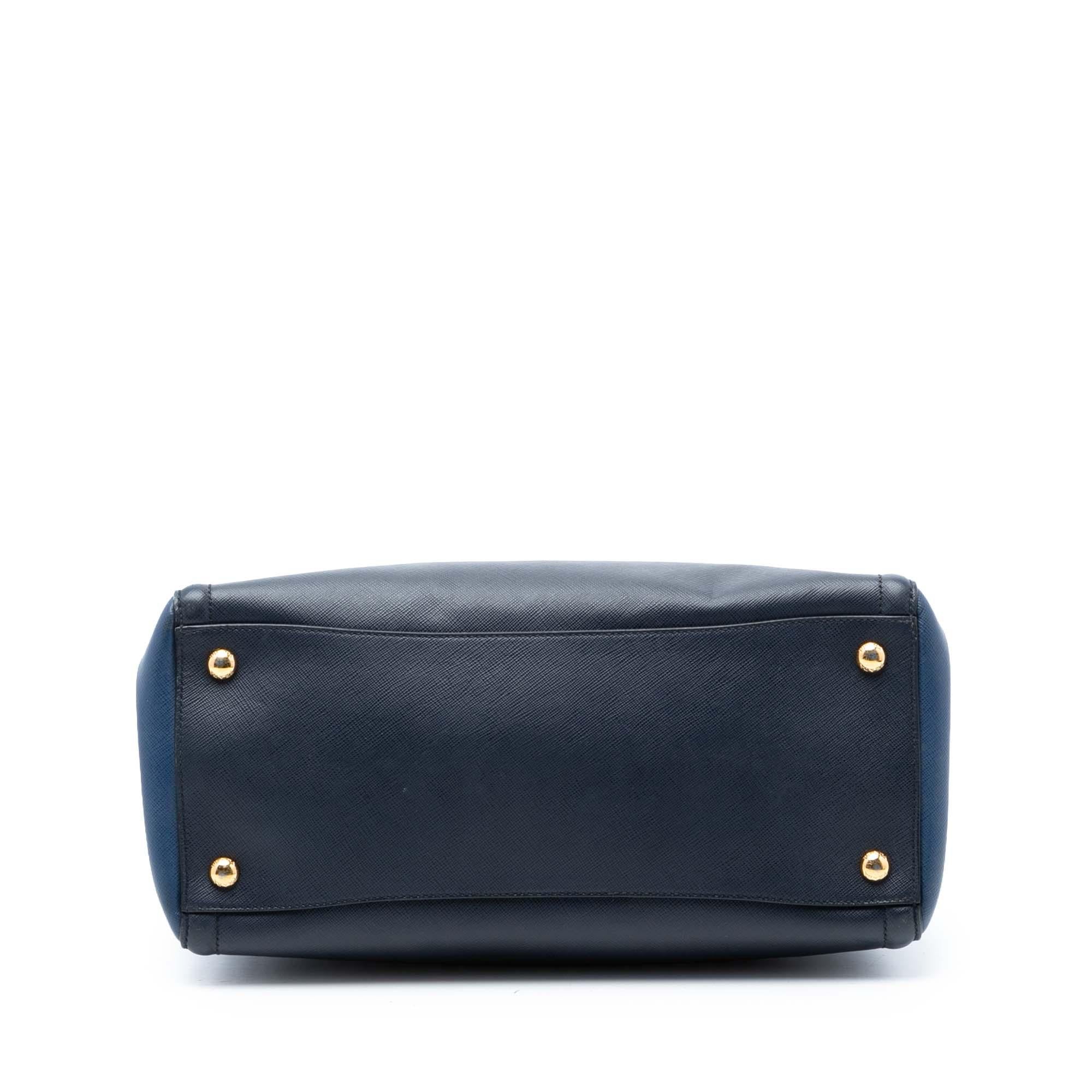 Prada Medium Bicolor Saffiano Lux Galleria Satche