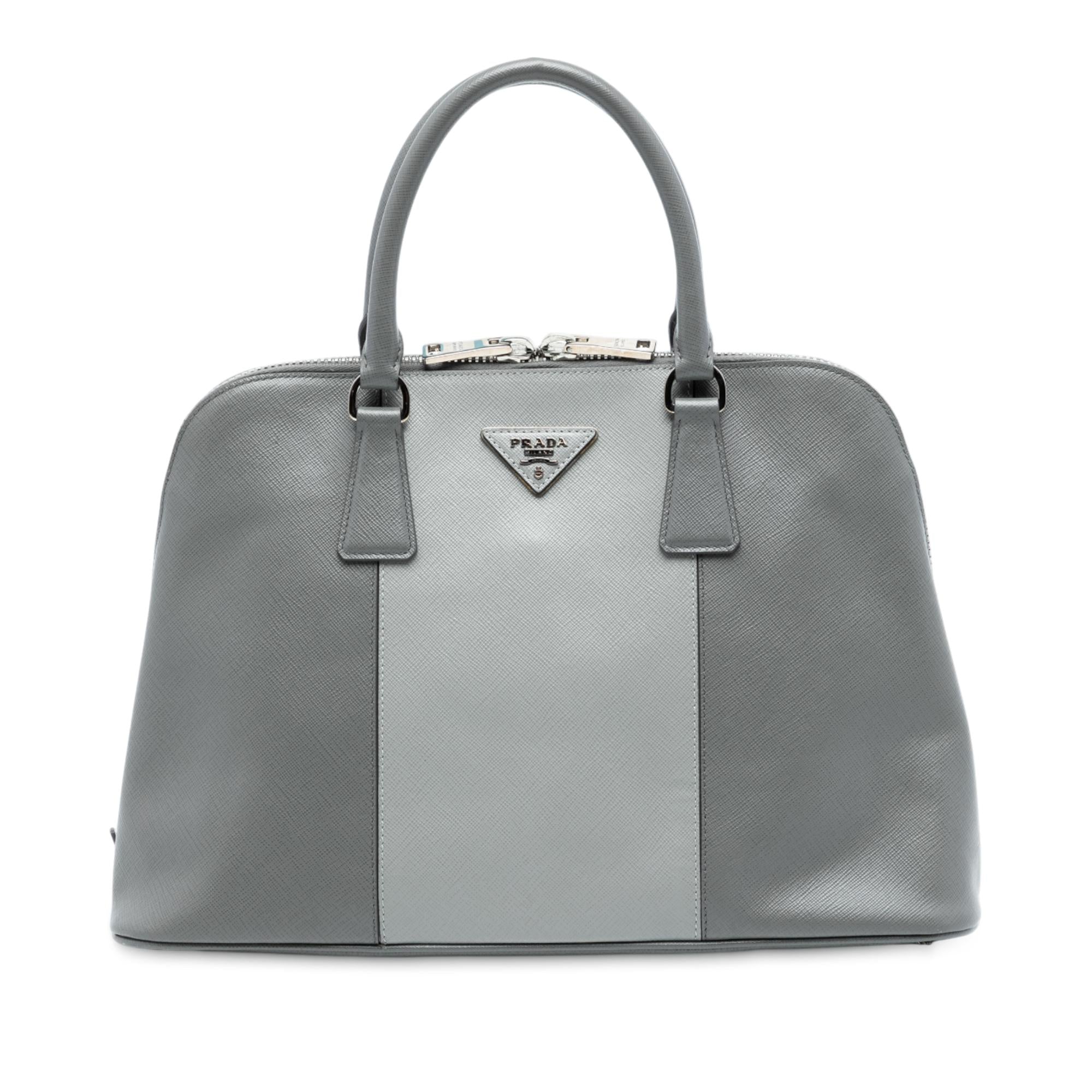Prada Medium Bicolor Saffiano Lux Promenade Satchel