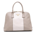 Prada Medium Bicolor Saffiano Lux Promenade Satchel