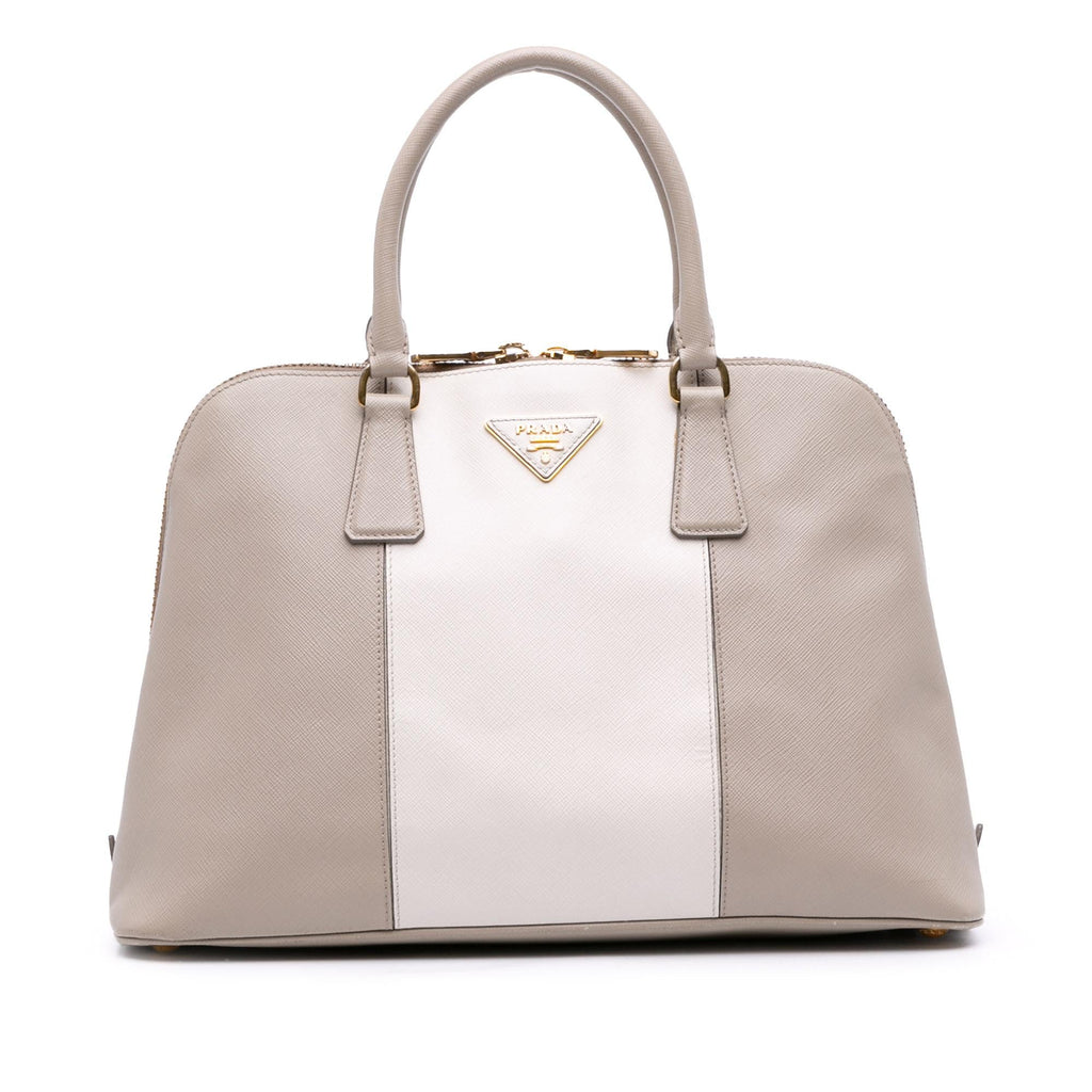 Prada Medium Bicolor Saffiano Lux Promenade Satchel