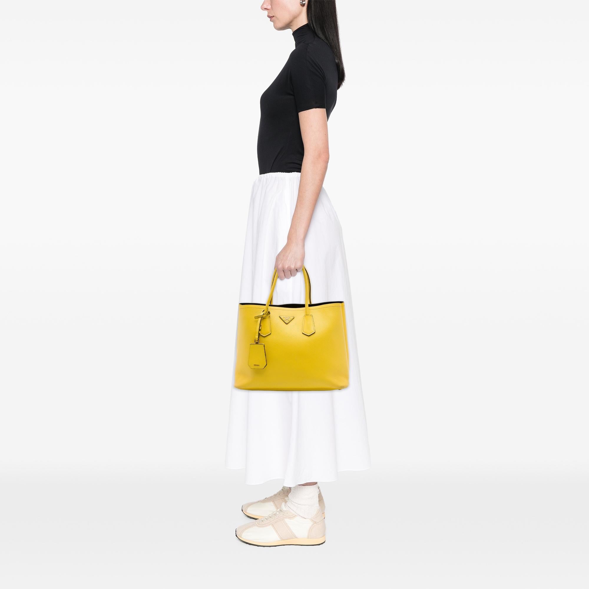 Prada Medium Saffiano Cuir Double Satchel