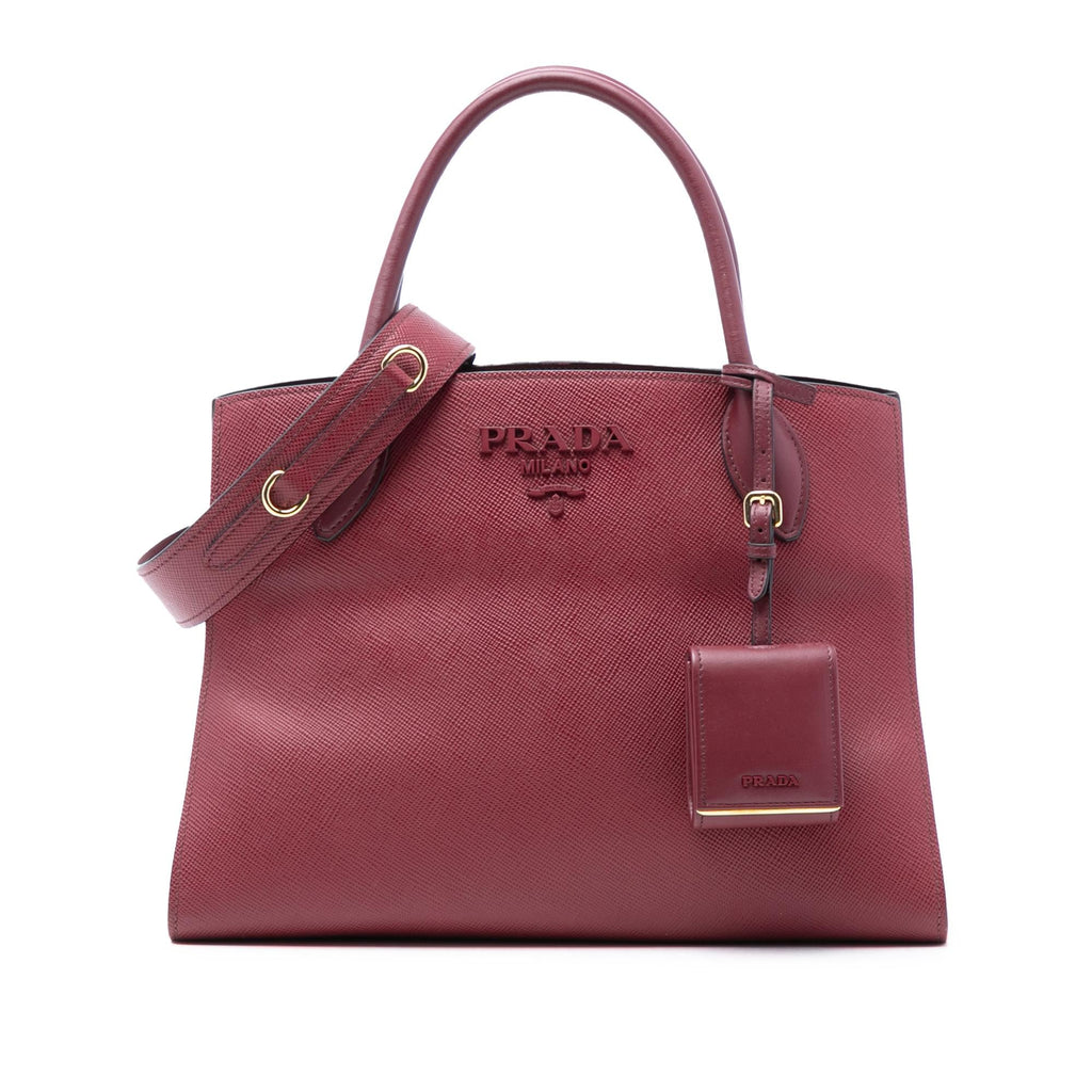 Prada Medium Saffiano Cuir Monochrome Top Handle Tote