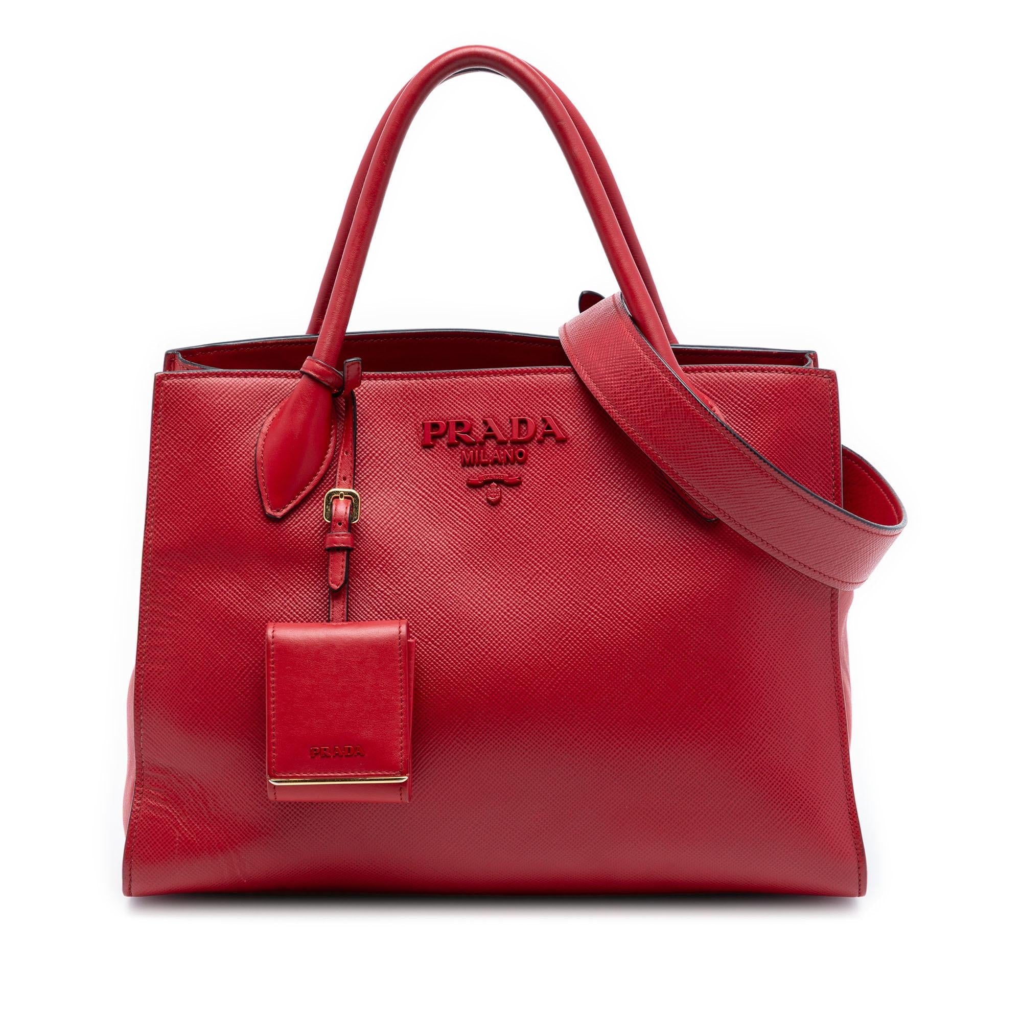 Prada Medium Saffiano Cuir Monochrome Top Handle Tote