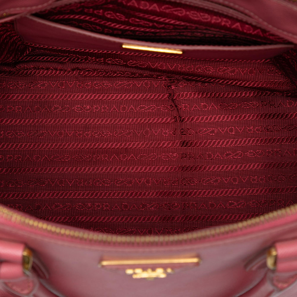 Prada Medium Saffiano Lux Galleria Double Zip Satchel