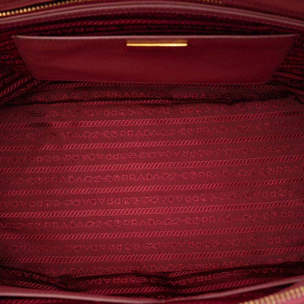 Prada Medium Saffiano Lux Galleria Double Zip Satchel