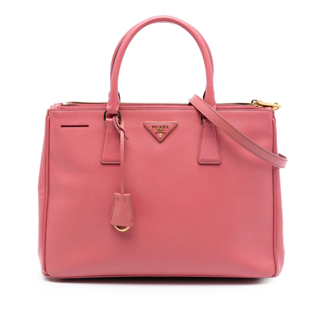 Prada Medium Saffiano Lux Galleria Double Zip Satchel