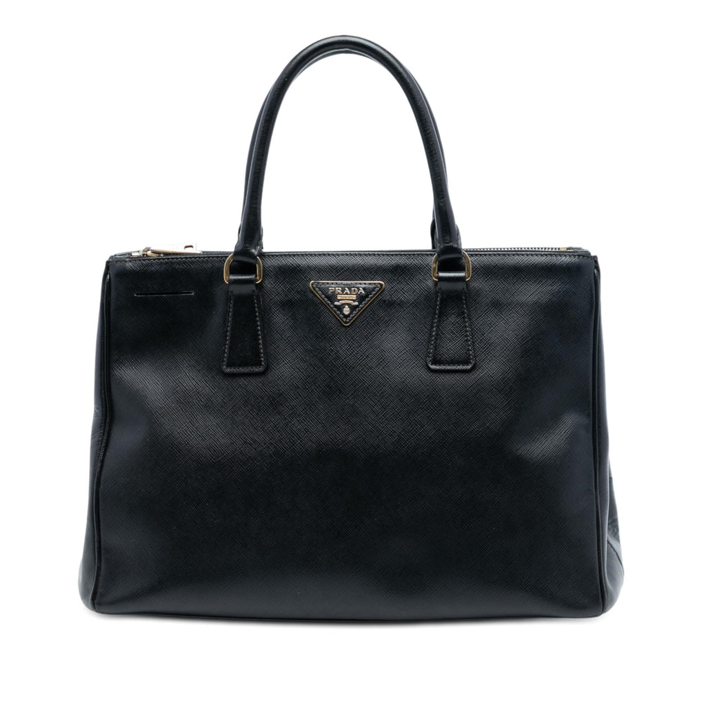 Prada Medium Saffiano Lux Galleria Double Zip Satchel