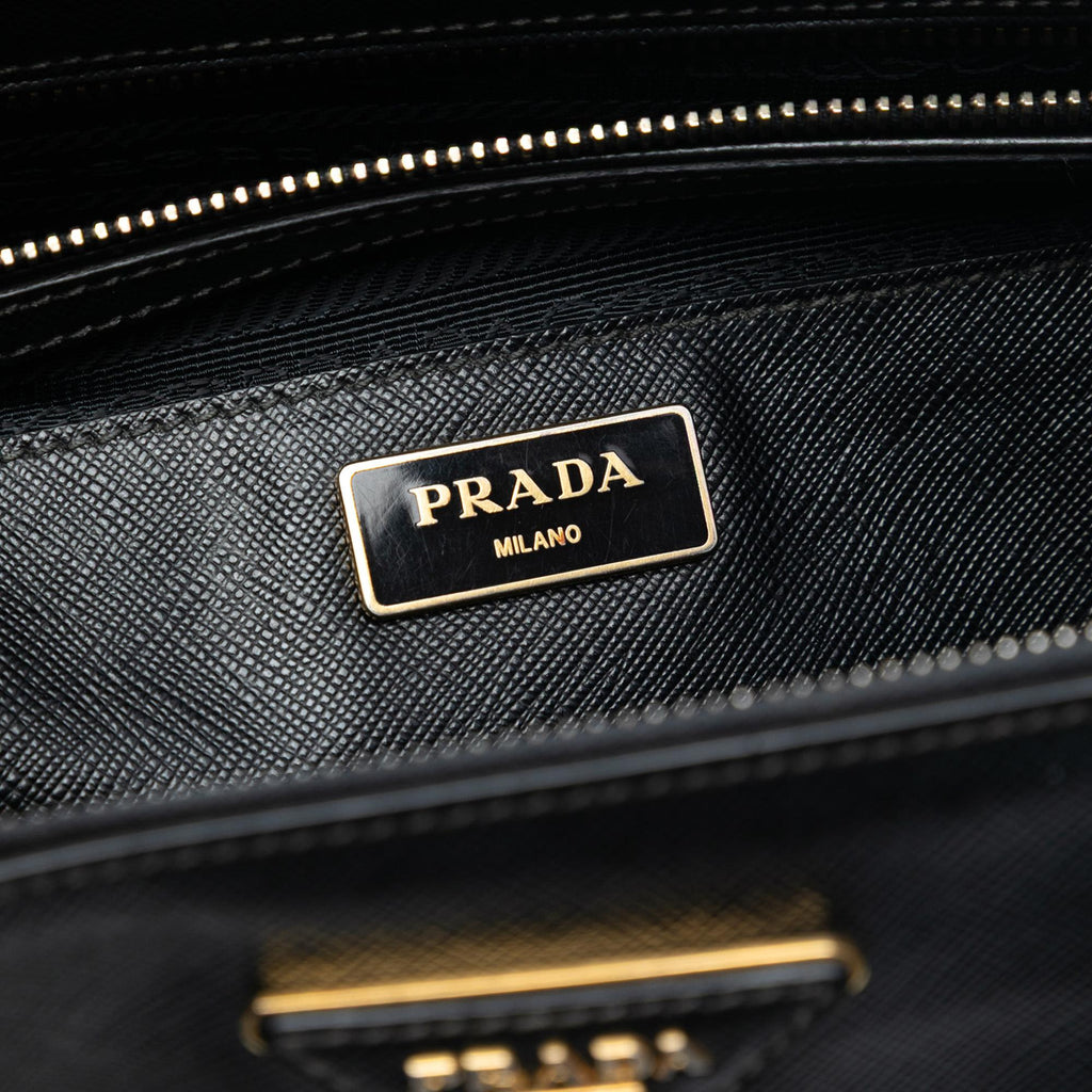 Prada Medium Saffiano Lux Galleria Double Zip Satchel