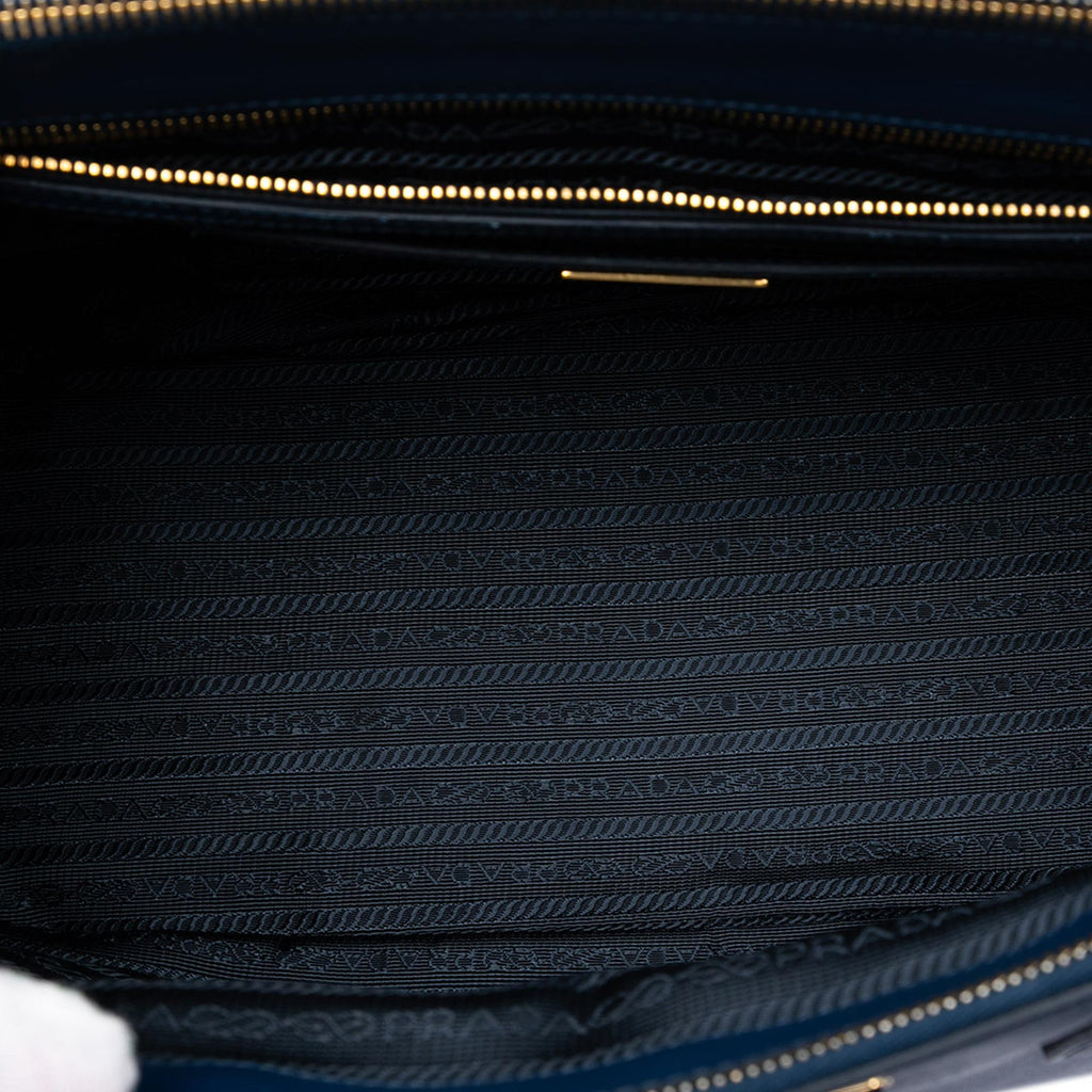 Prada Medium Saffiano Lux Galleria Double Zip Satchel