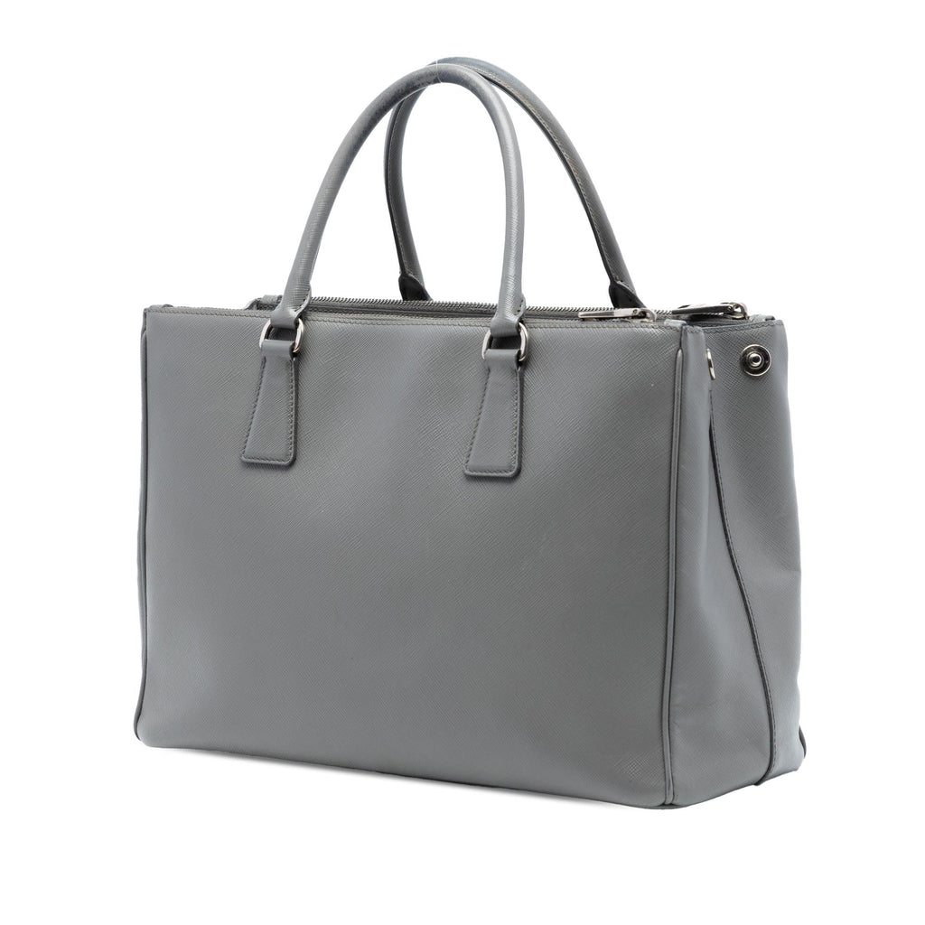 Prada Medium Saffiano Lux Galleria Double Zip Satchel