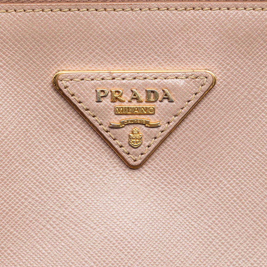 Prada Medium Saffiano Lux Galleria Double Zip Tote