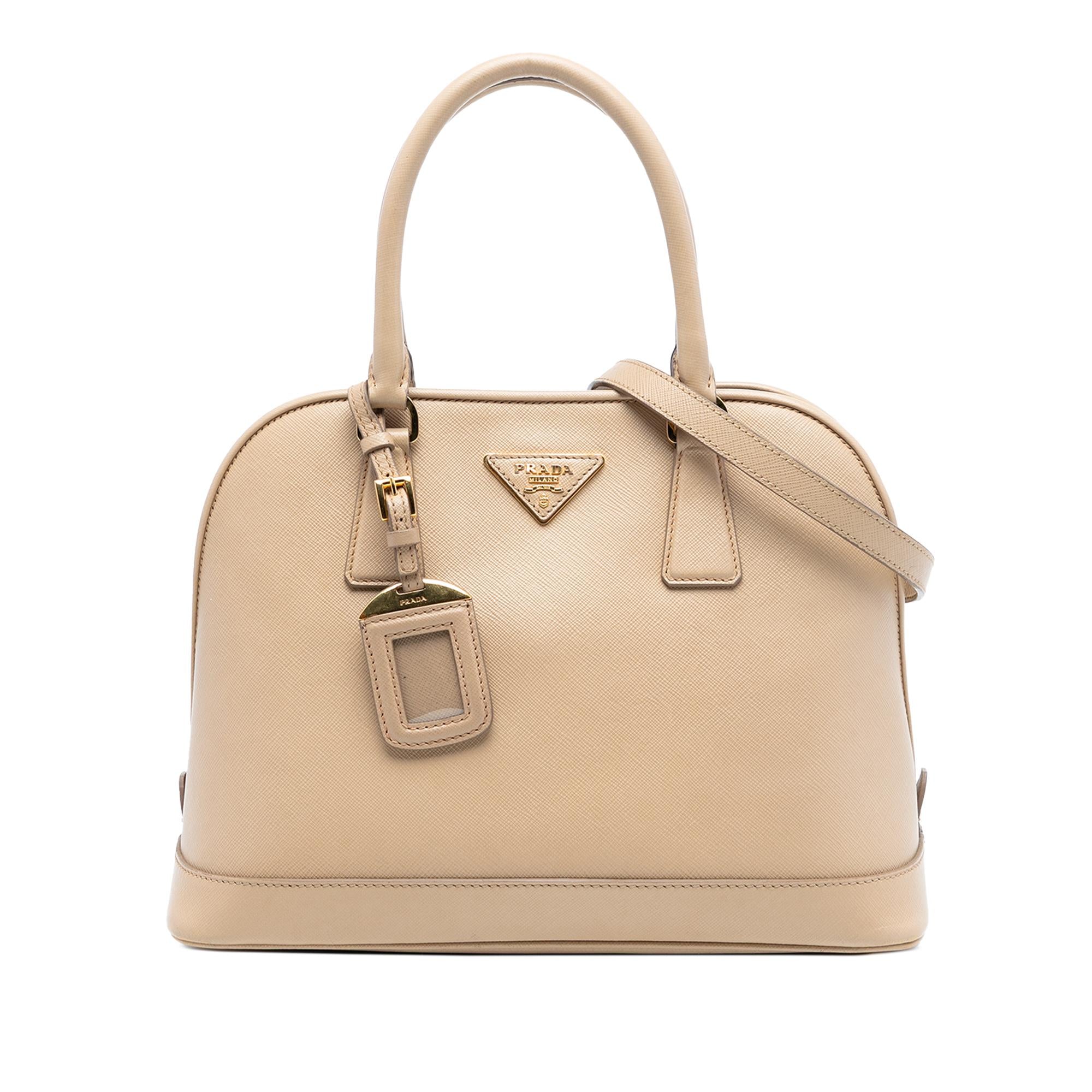 Prada Medium Saffiano Lux Open Promenade Satchel