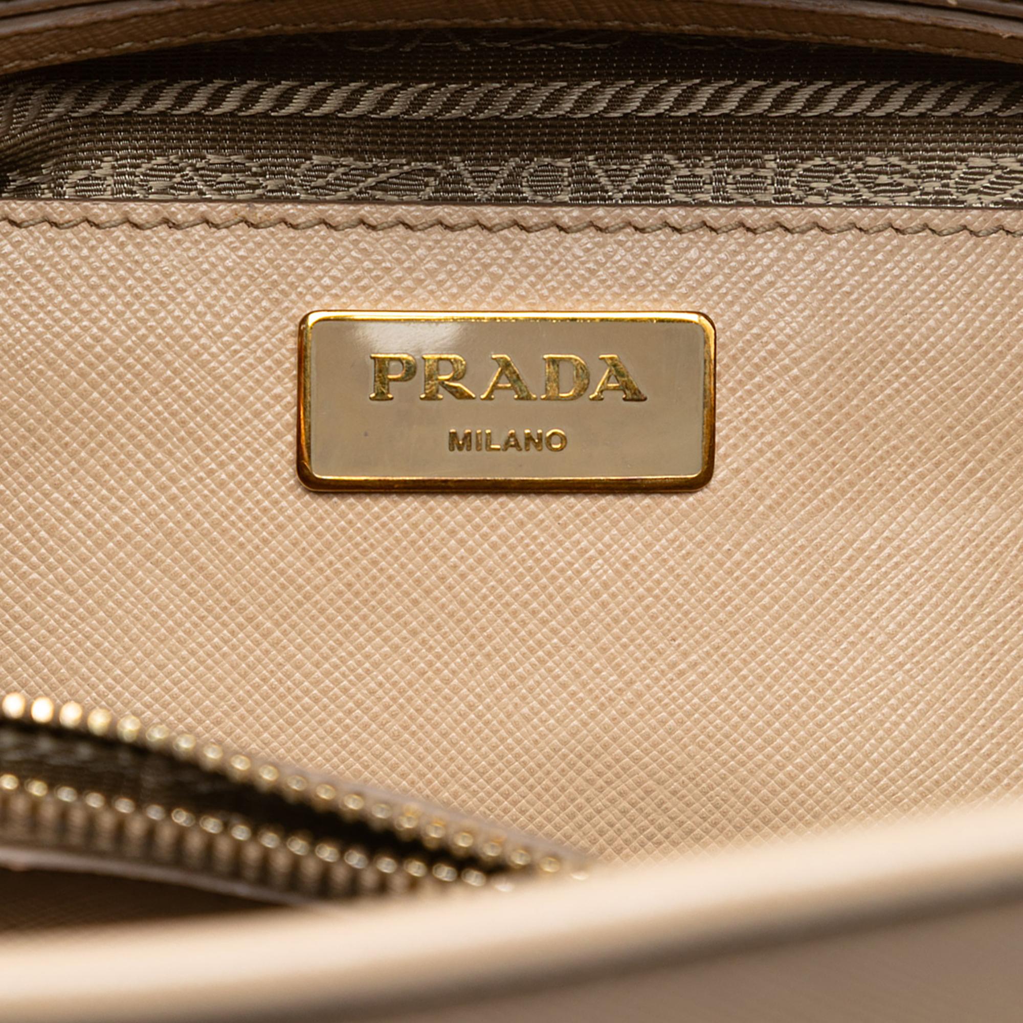 Prada Medium Saffiano Lux Open Promenade Satchel