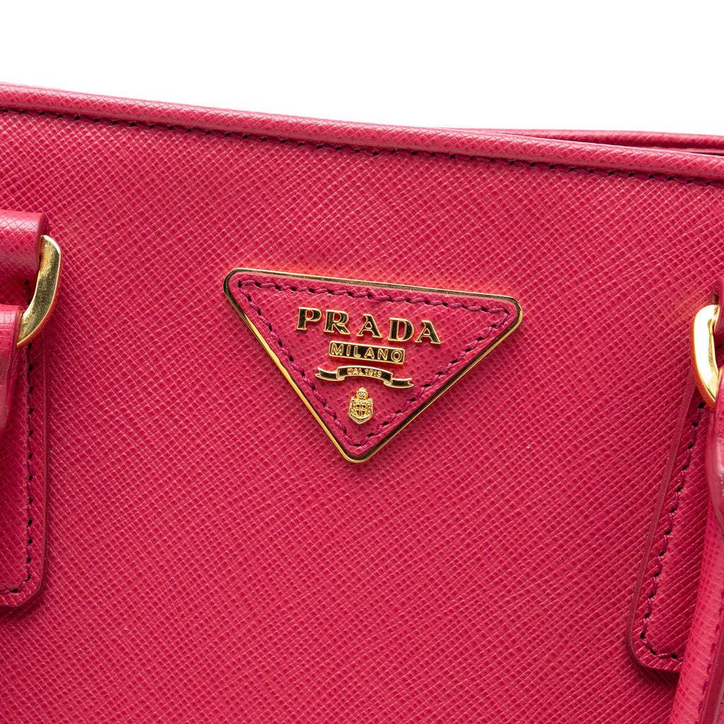 Prada Medium Saffiano Lux Open Promenade Satchel