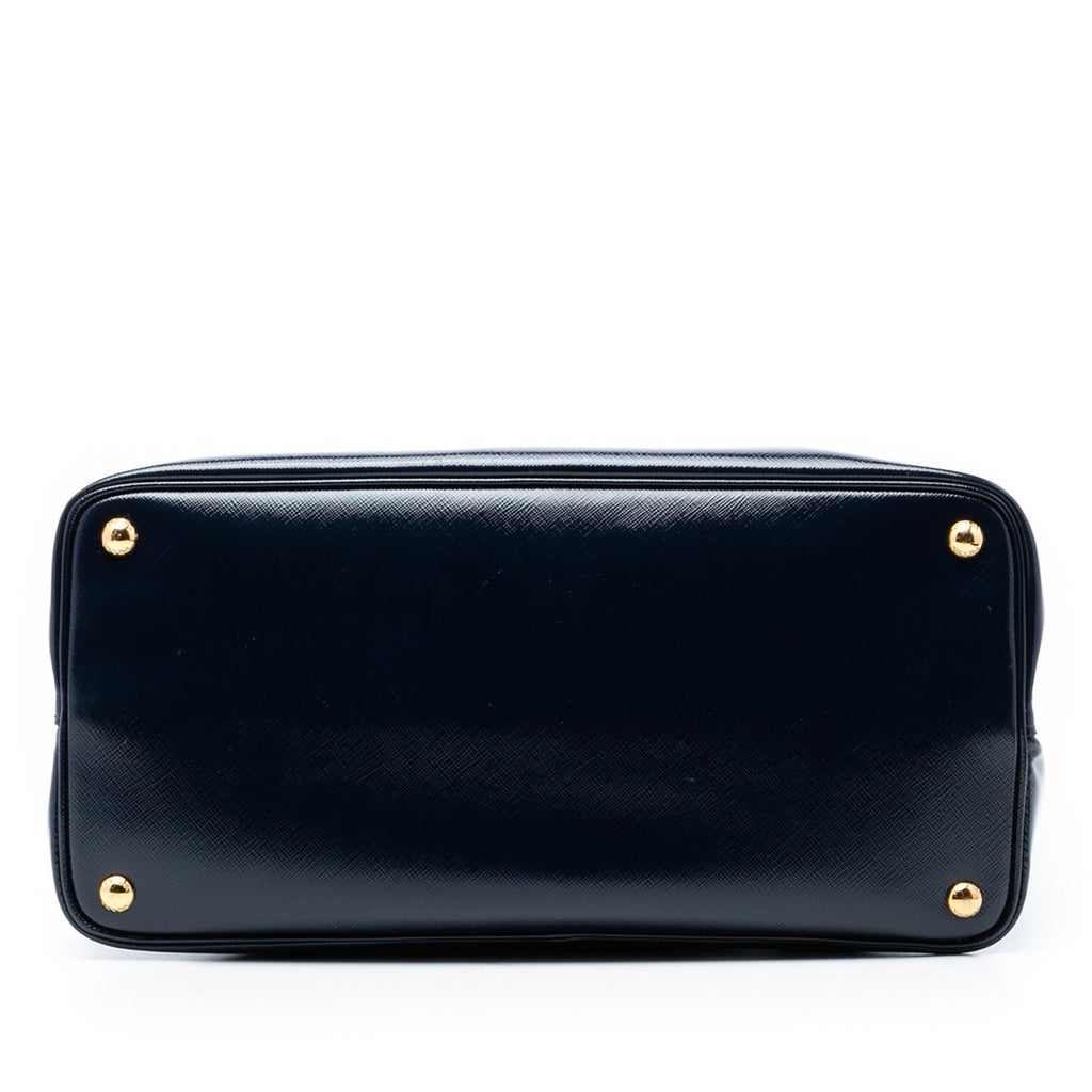 Prada Medium Saffiano Vernice Double Satchel