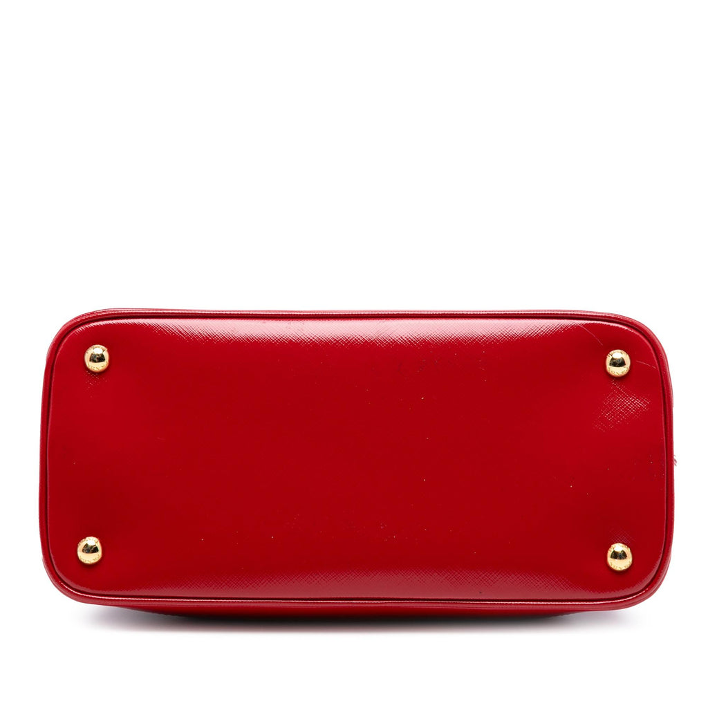 Prada Medium Saffiano Vernice Open Promenade Satchel