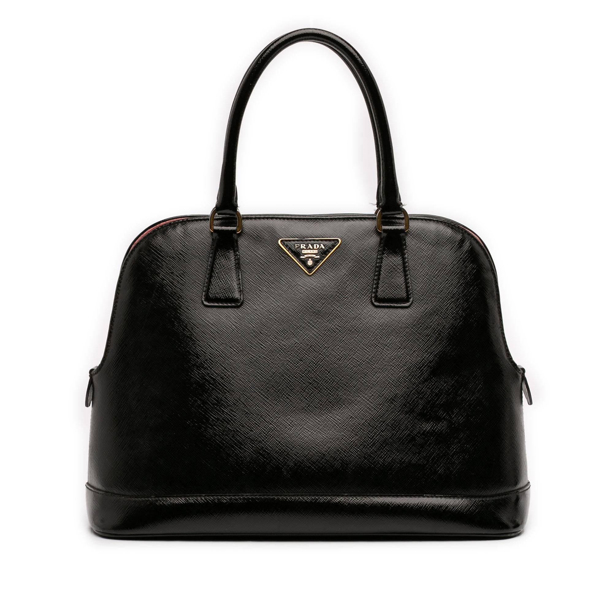 Prada Medium Saffiano Vernice Open Promenade Satchel