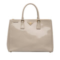 Prada Medium Spazzolato Galleria Double Zip Satchel