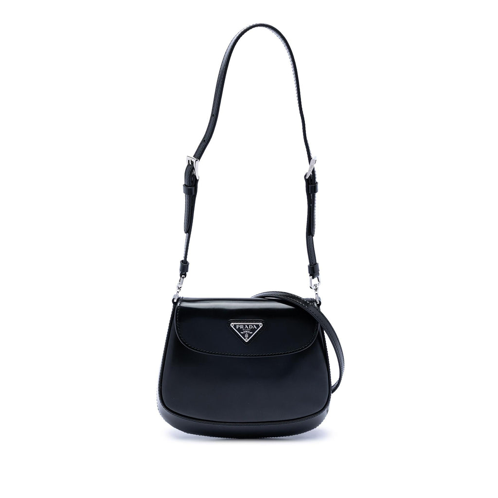 Prada Mini Brushed Leather Cleo Flap