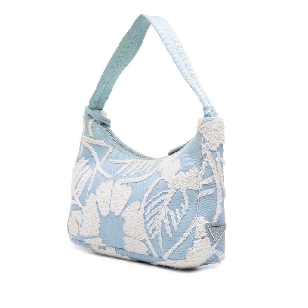 Prada Mini Embroidered Drill Re Edition 2000 Shoulder Bag
