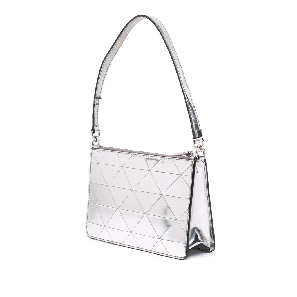 Prada Mini Metallic Spazzolato Tria Shoulder Bag