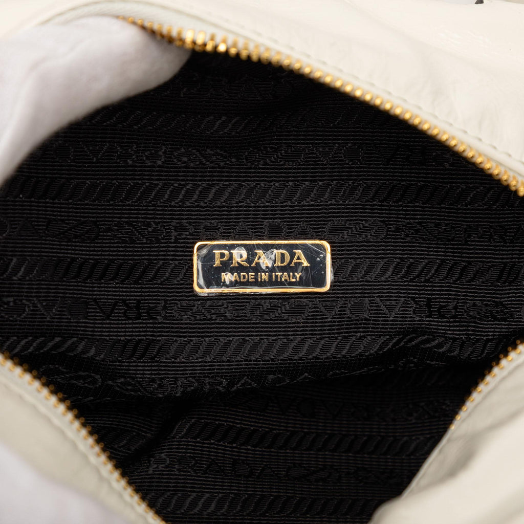Prada Mini Soft Calfskin Dangle Top Handle Bag
