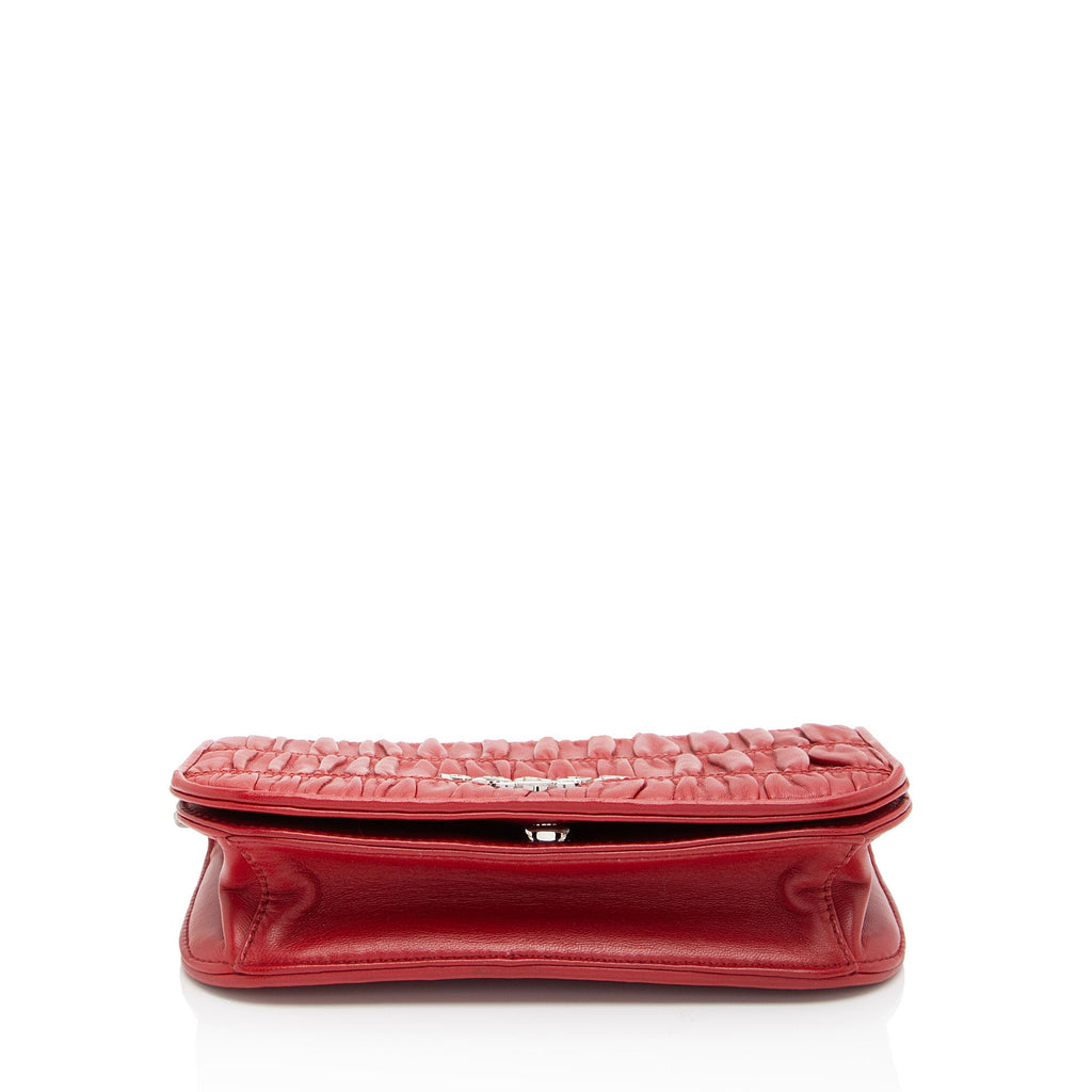 Prada Nappa Gaufre Leather Chain Flap Bag
