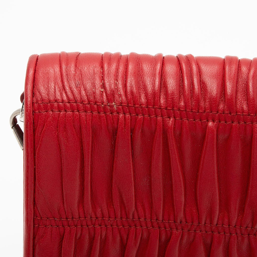 Prada Nappa Gaufre Leather Chain Flap Bag