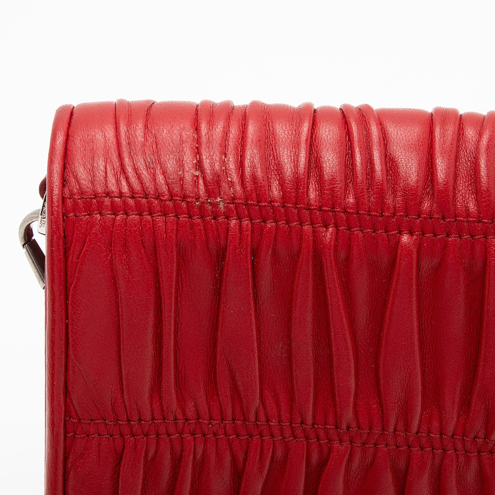 Prada Nappa Gaufre Leather Chain Flap Bag