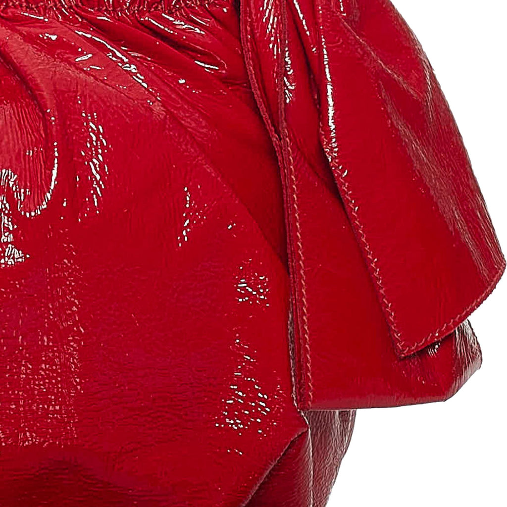 Prada Patent Leather Bow Satchel (SHG-37202)
