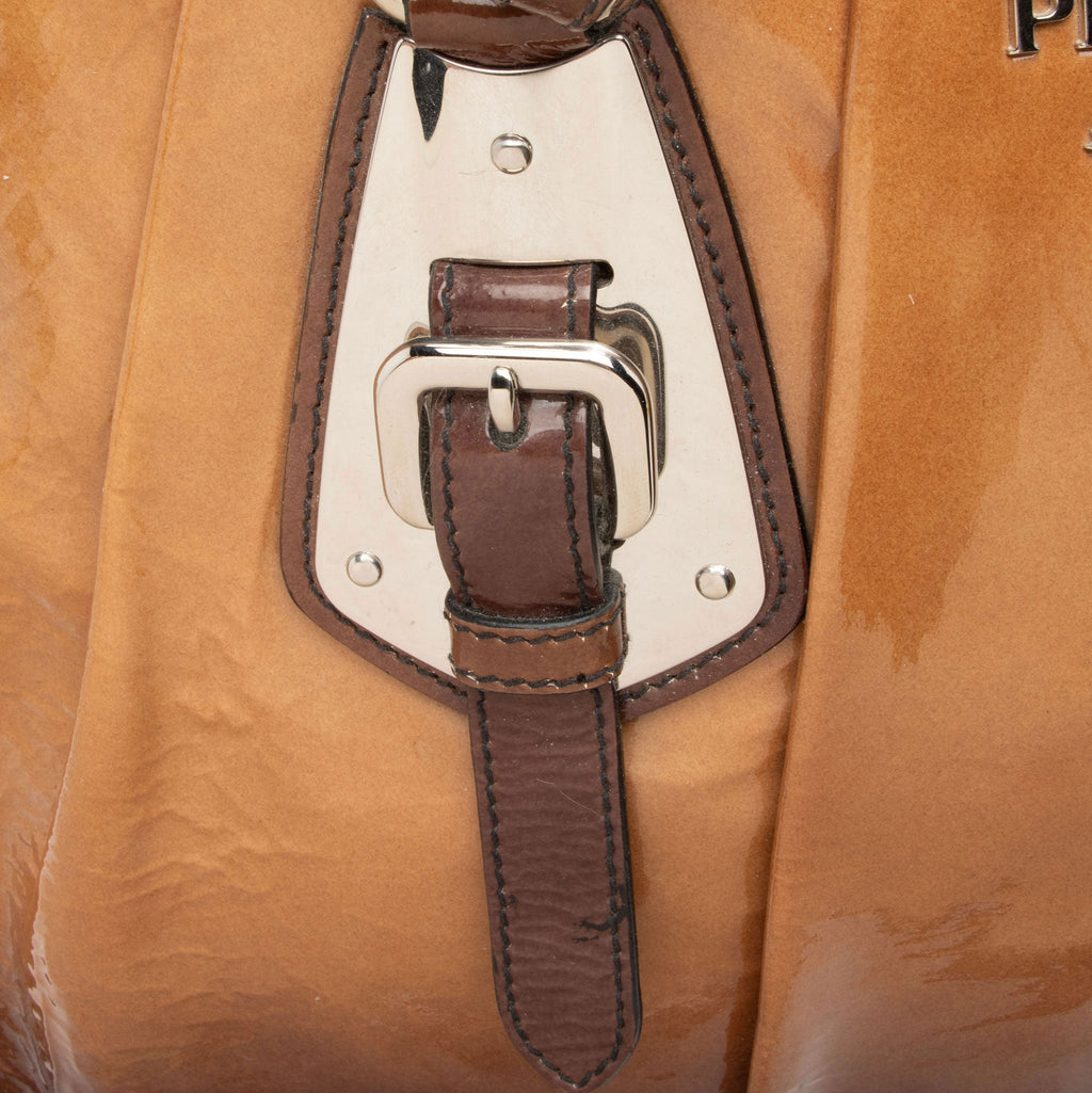Prada Patent Leather Ombre Dome Satchel (SHF-alsIpx)