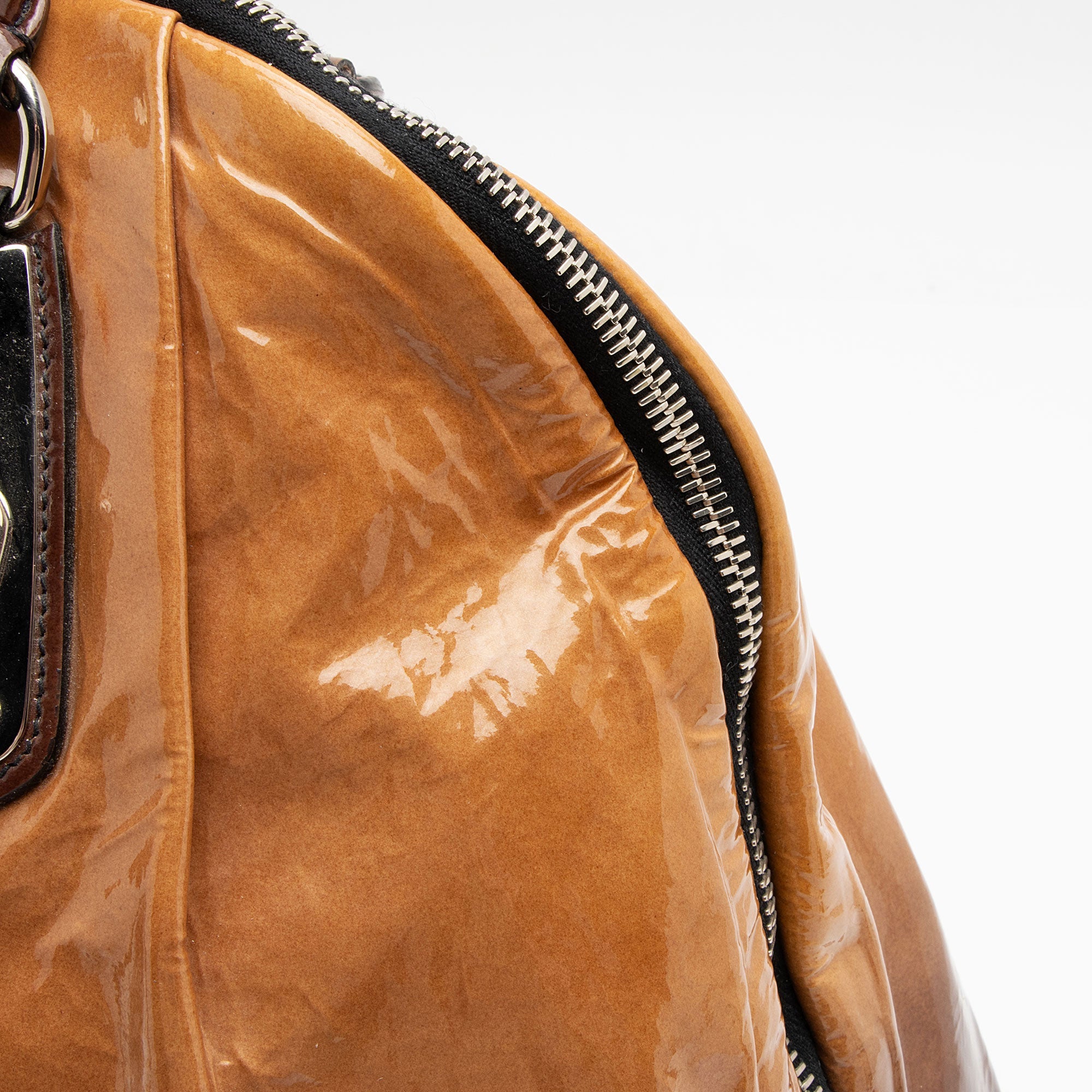 Prada Patent Leather Ombre Dome Satchel (SHF-alsIpx)