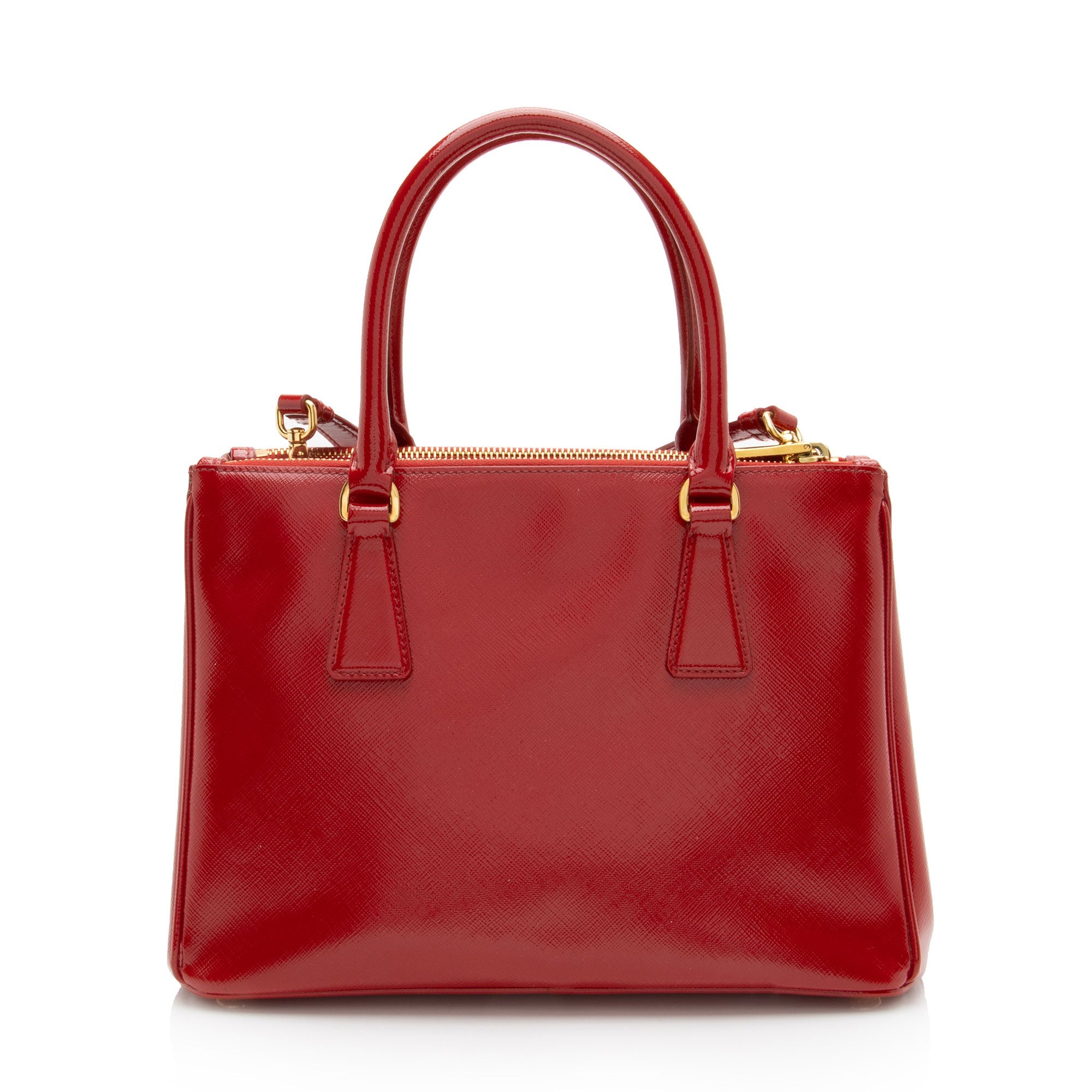 Prada Patent Saffiano Galleria Small Tote