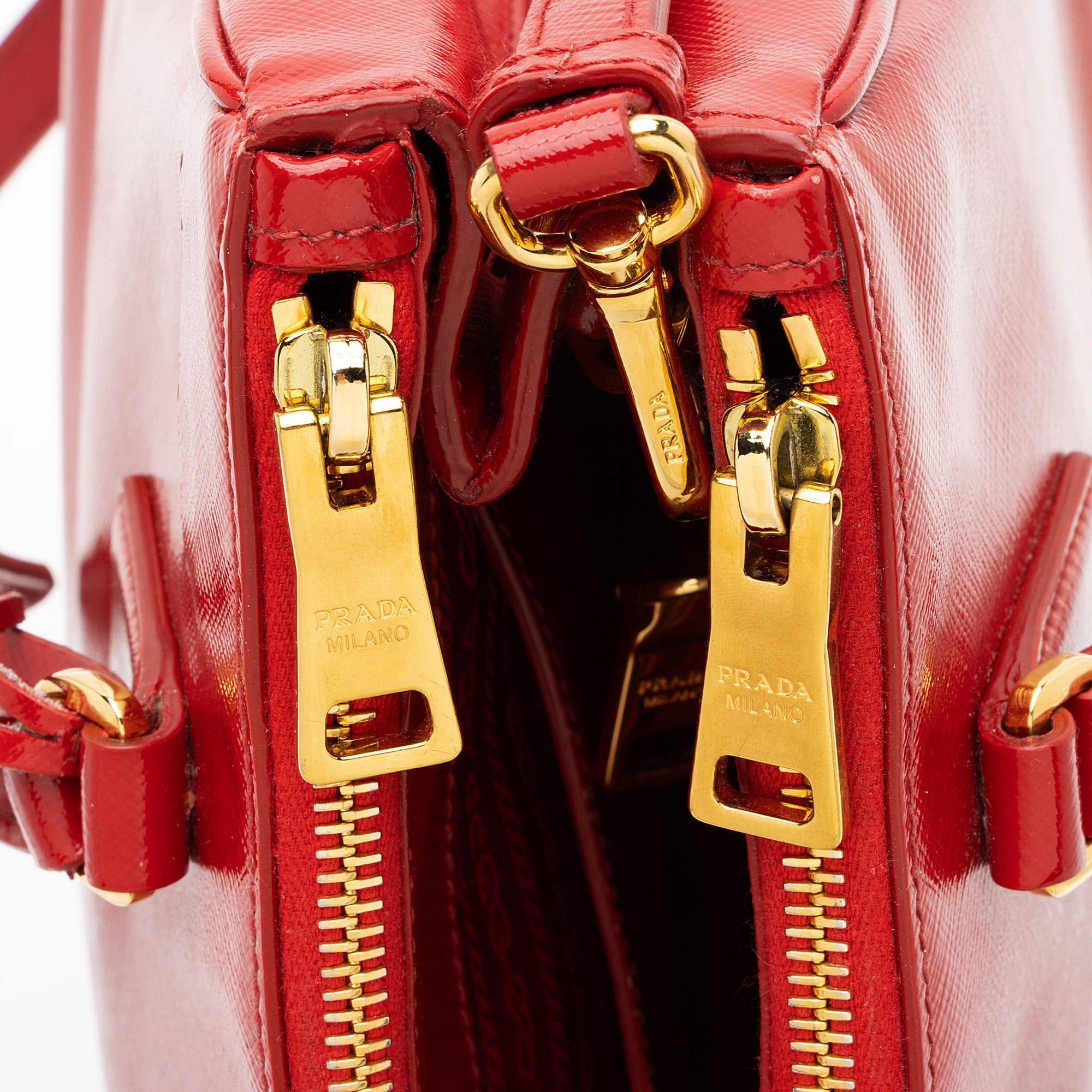 Prada Patent Saffiano Galleria Small Tote