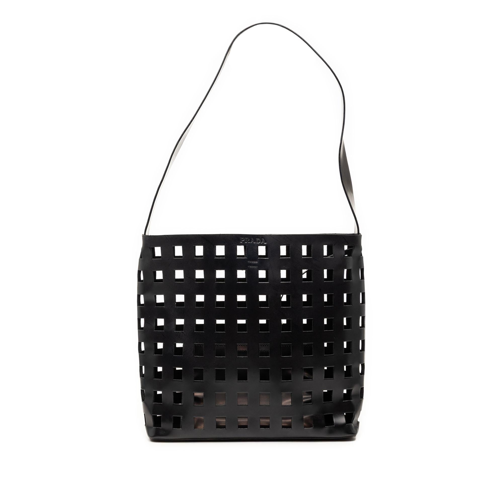 Prada Perforated Leather Shoulder Bag