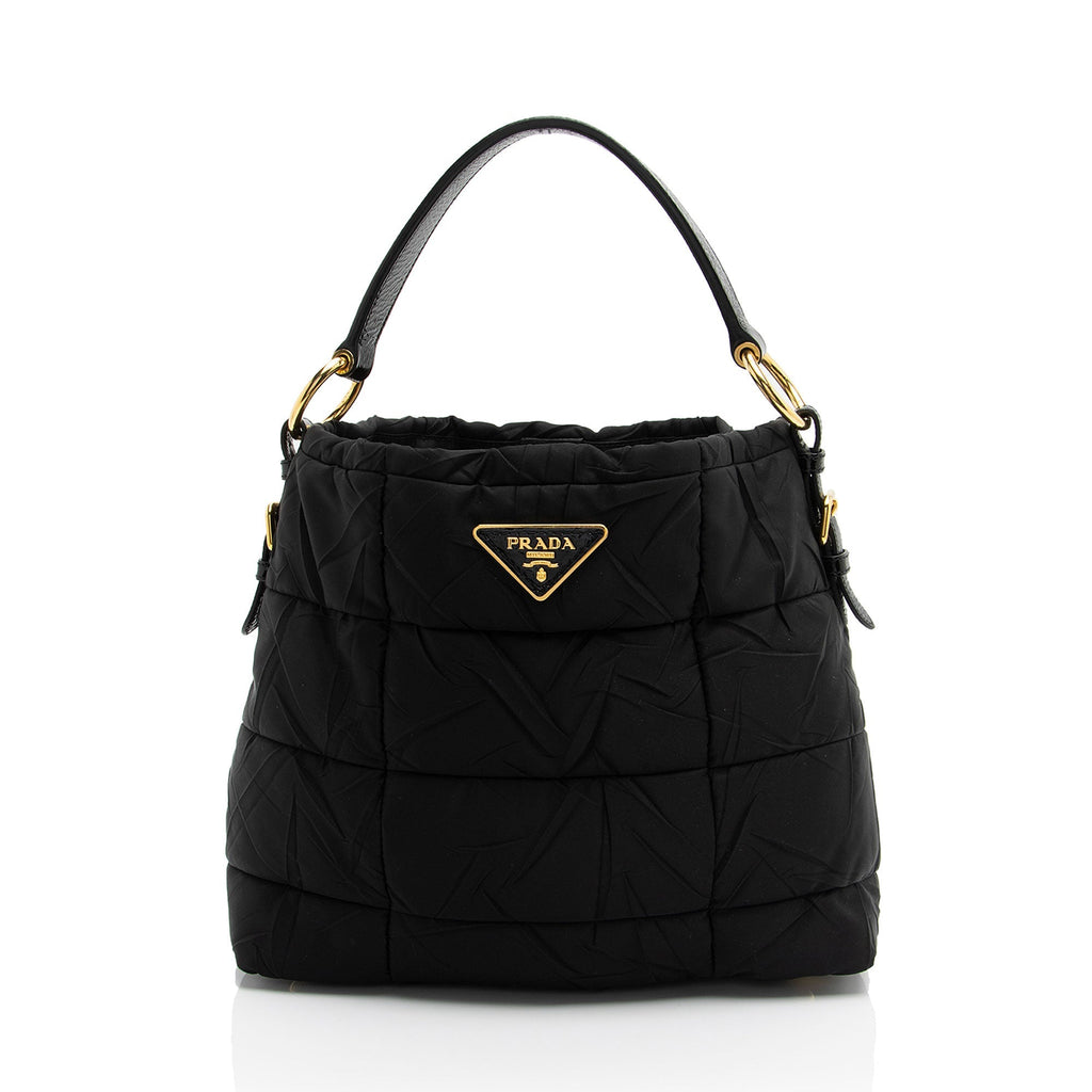 Prada Quilted Tessuto Shoulder Bag (SHF-tluc77)