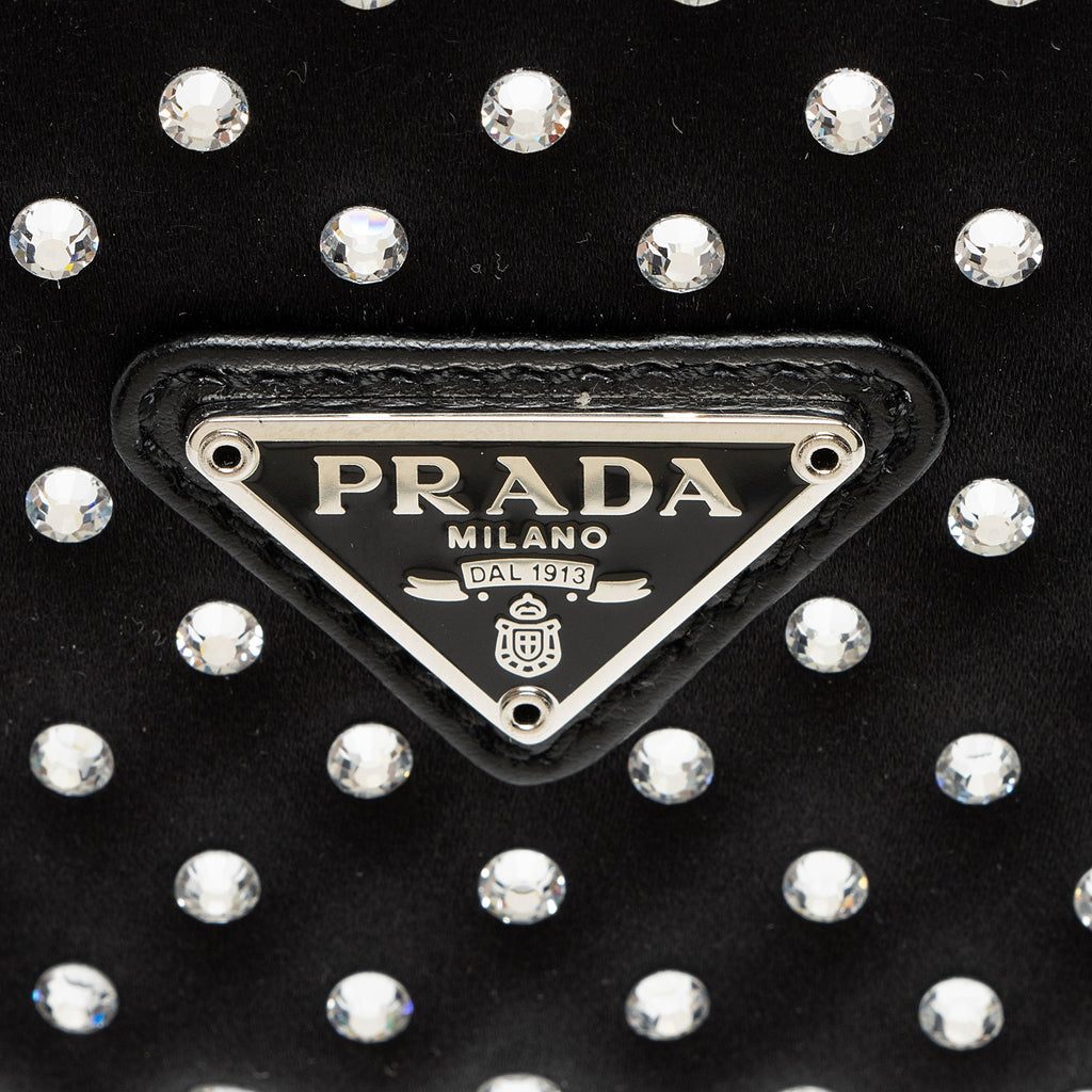 Prada Re-Nylon Crystal Embellished Drawstring Pouch