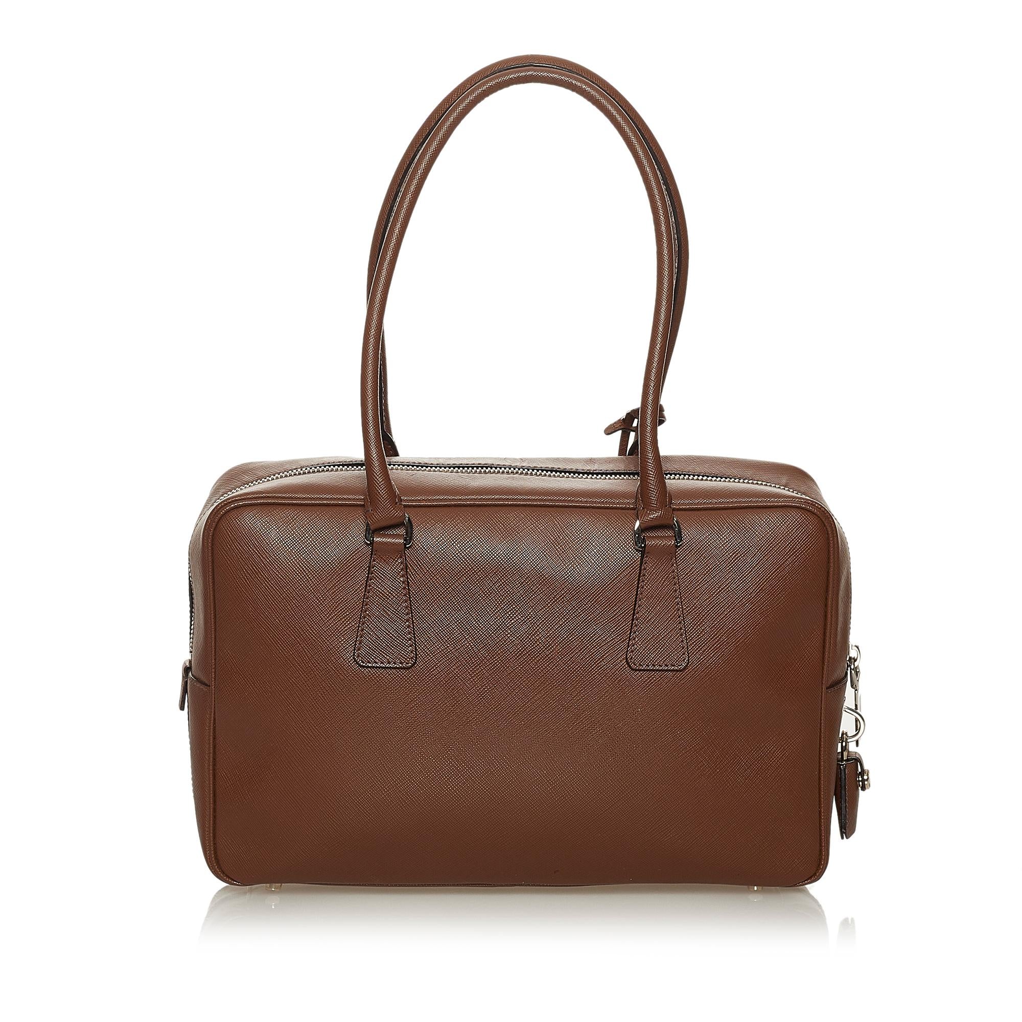 Prada Saffiano Bauletto Shoulder Bag (SHG-29087)