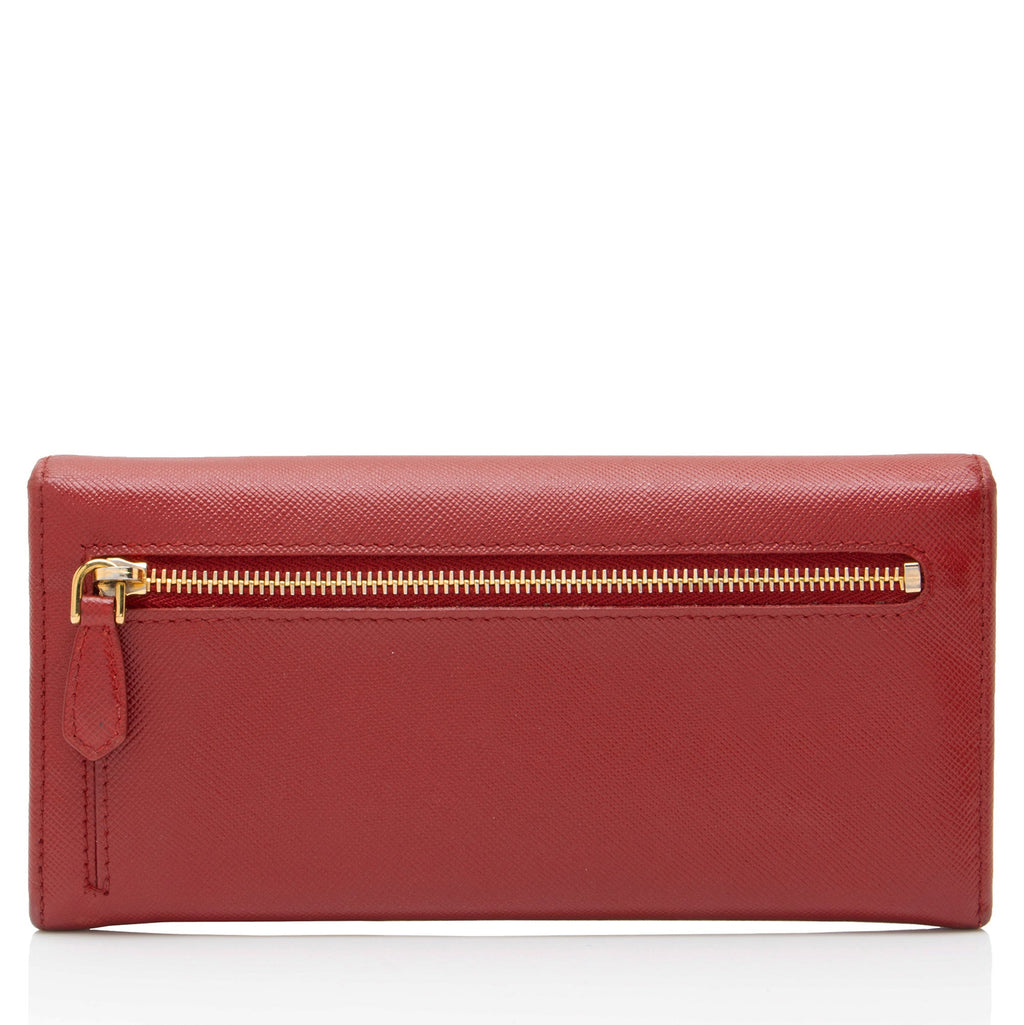 Prada Saffiano Bow Continental Wallet