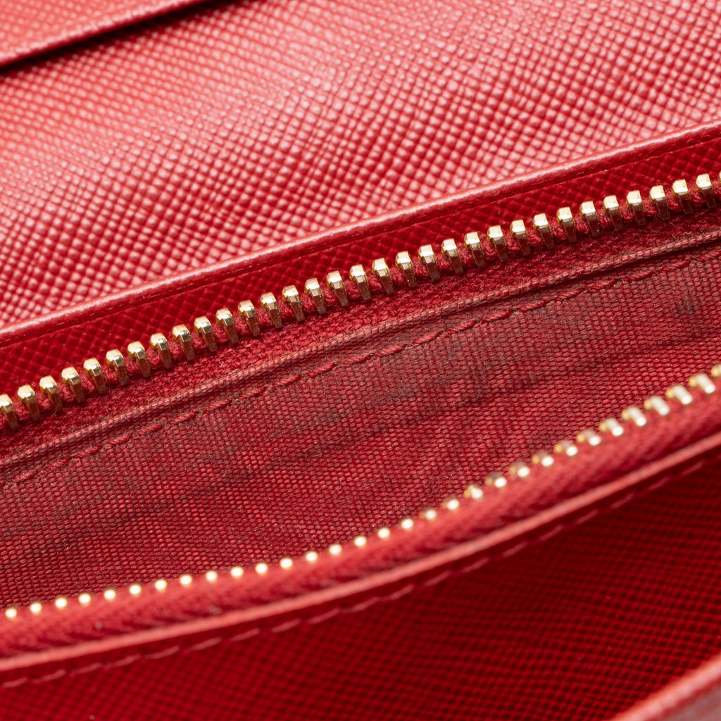 Prada Saffiano Bow Continental Wallet